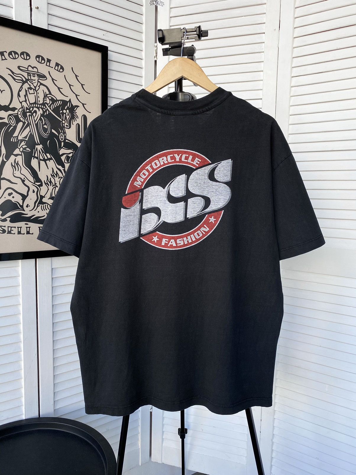 Hanes × Vintage Vintage IXS Motorcycle Faded Style Tee Shirt Size US XL / EU 56 / 4 - 1 Thumbnail