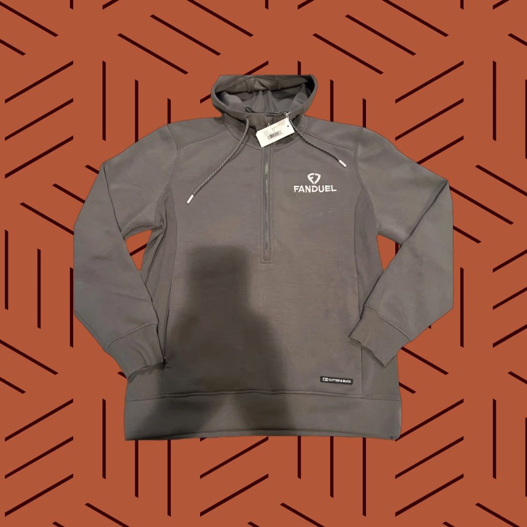 Cutter & Buck Cutter & Buck Hoodie Mens Small Gray Embroidered Fanduel Sports Betting Logo 1/2 Zip NWT Size US S / EU 44-46 / 1 - 1 Thumbnail