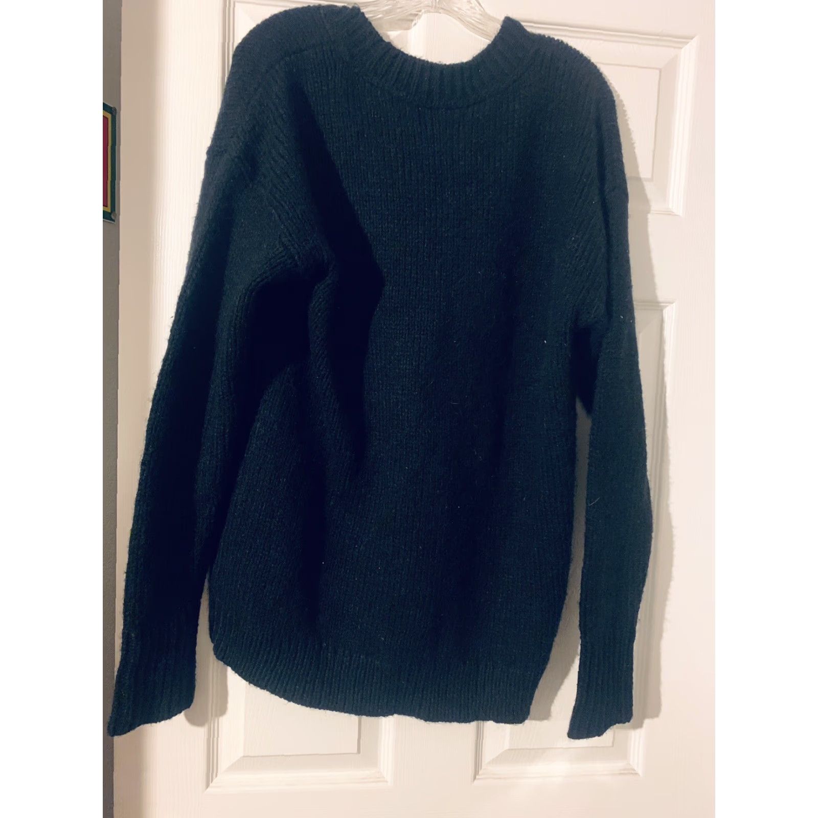 Vintage Victoria's Secret PINK Pullover Sweater Black Long Sleeve M Size Women Knit Cotton Polyester Relaxed Fit V-Neck Casual Pullover Shirt Size M / US 6-8 / IT 42-44 - 4 Thumbnail