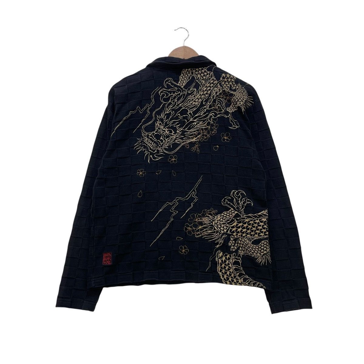 Toyo Enterprises 💥Vintage Karakuri Tamashi Plaid Checked Embroidery Dragon Size US L / EU 52-54 / 3 - 1 Thumbnail