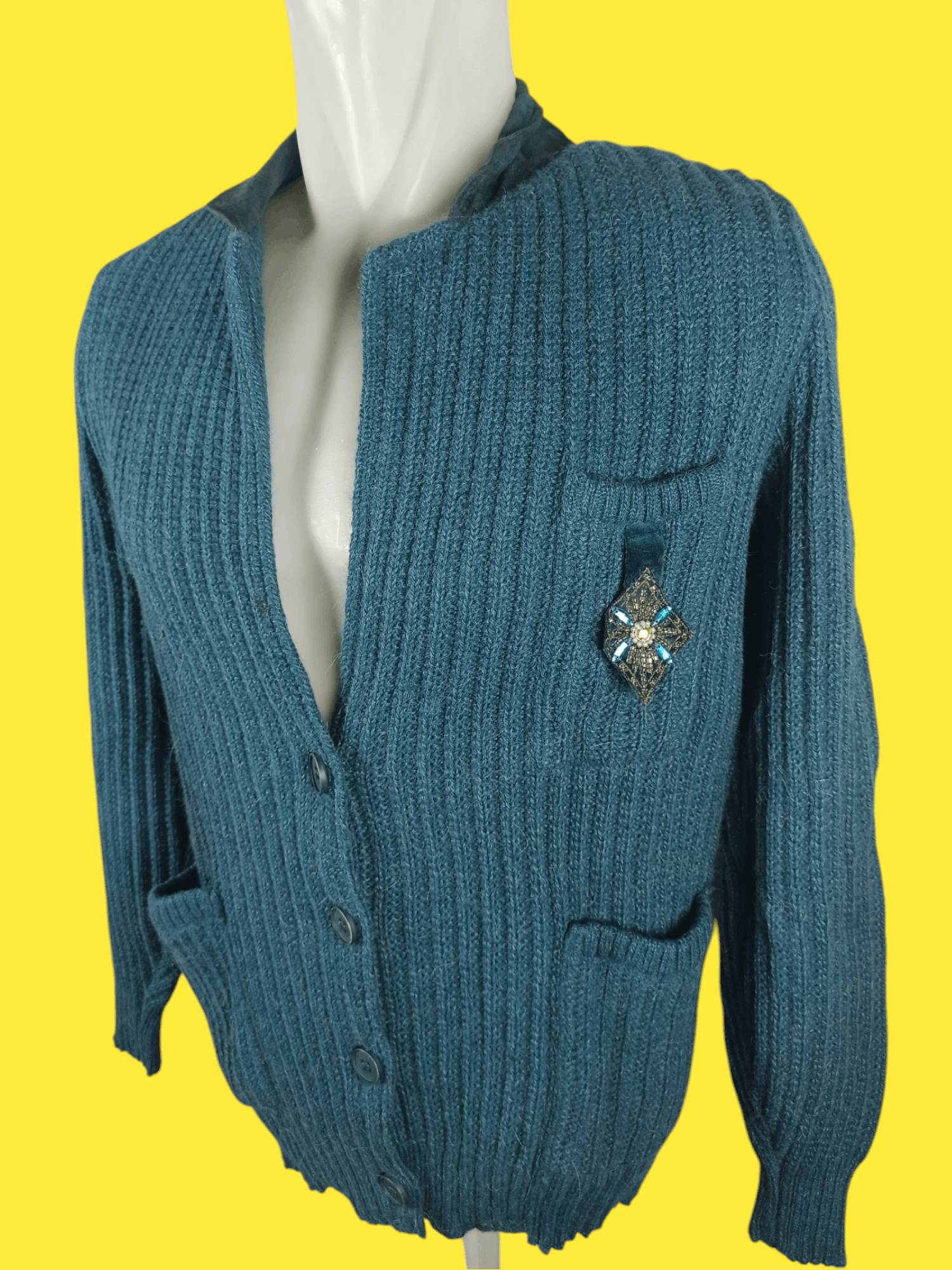 Les Copains Les Copains Alpaca-wool Blend V-neck Cardigan Size US M / EU 48-50 / 2 - 2 Thumbnail