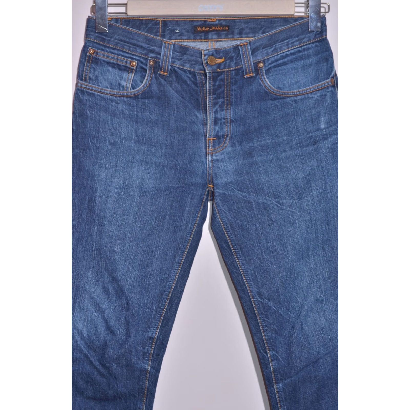 Nudie Jeans Nudie Jeans Grim Tim Dry Dirt Organic Men's Blue Slim Straight Denim W32 L32 Size US 32 / EU 48 - 2 Thumbnail