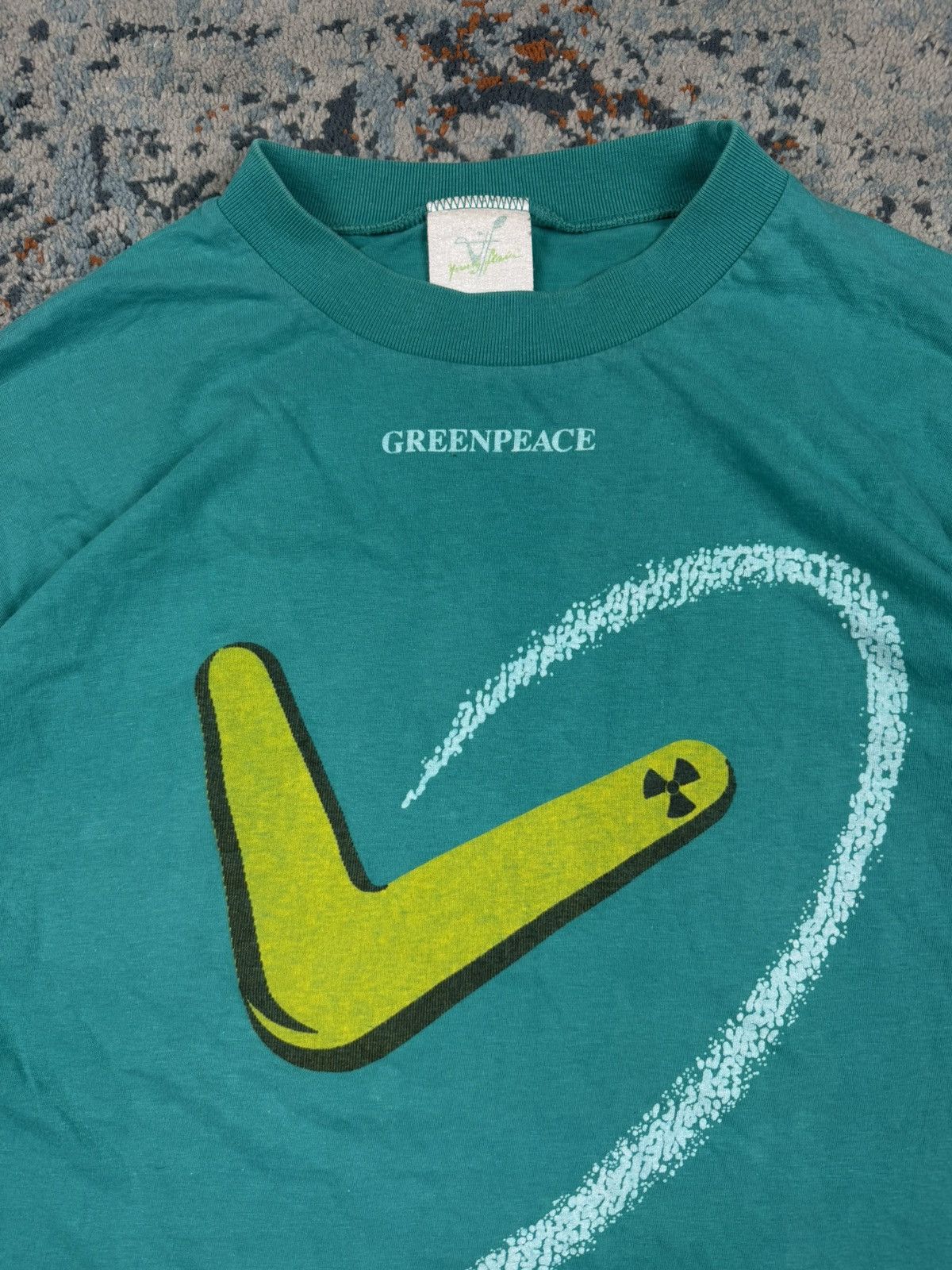 Other × Vintage Vintage 80s Greenpeace nuclear disaster warning graphic tee Size US L / EU 52-54 / 3 - 5 Thumbnail