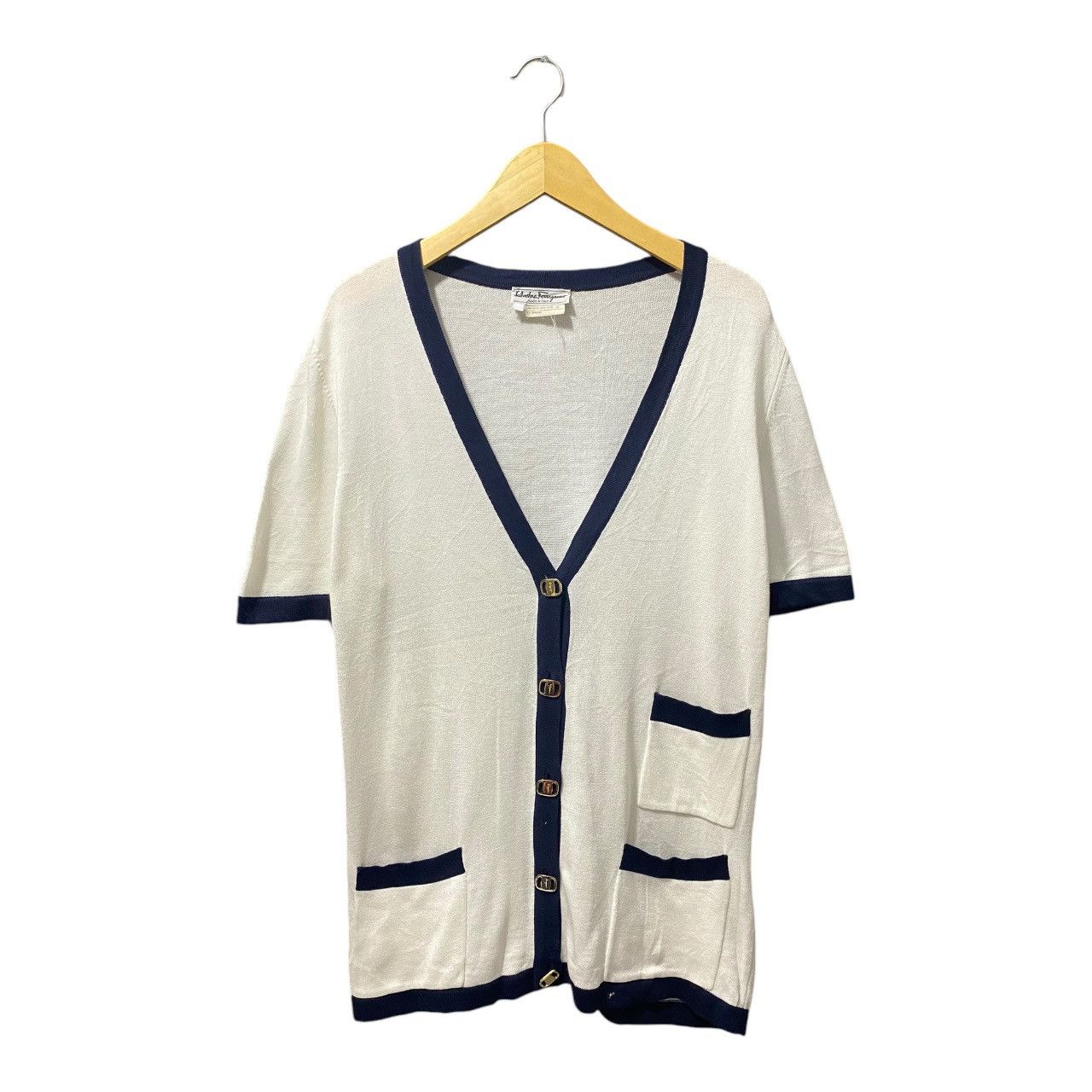 Salvatore Ferragamo Salvatore Ferragamo Cardigan Short Sleeve Size L / US 10 / IT 46 - 1 Thumbnail