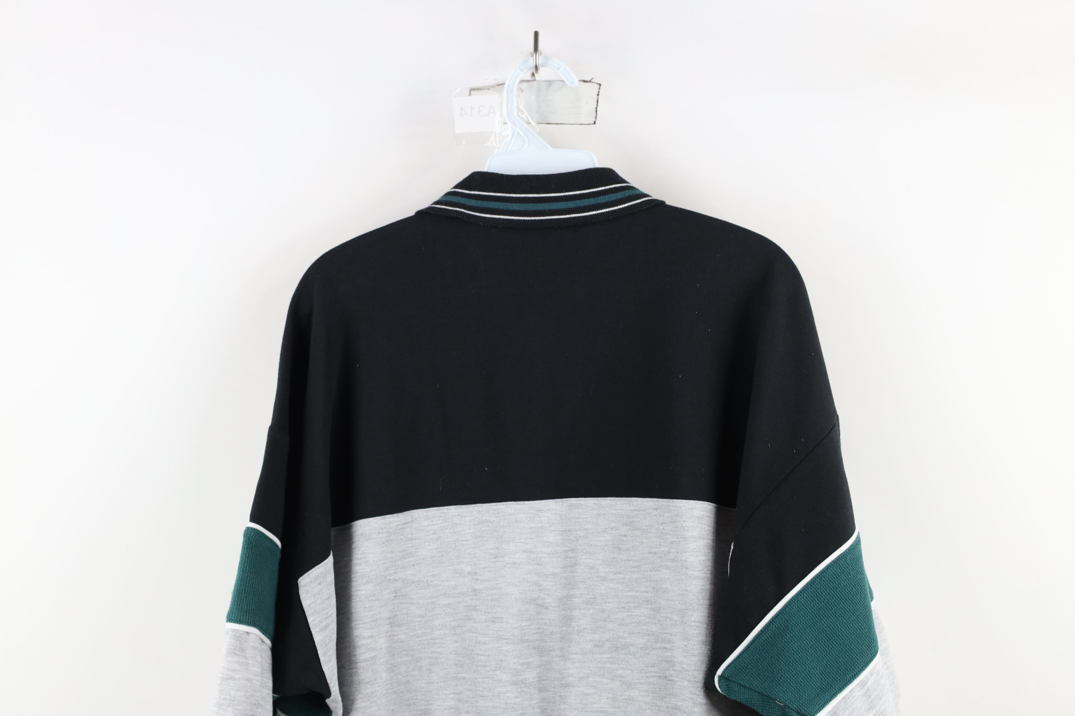 Vintage Vintage 90s Streetwear Thermal Knit Half Zip Pullover Polo Size US XL / EU 56 / 4 - 10 Thumbnail