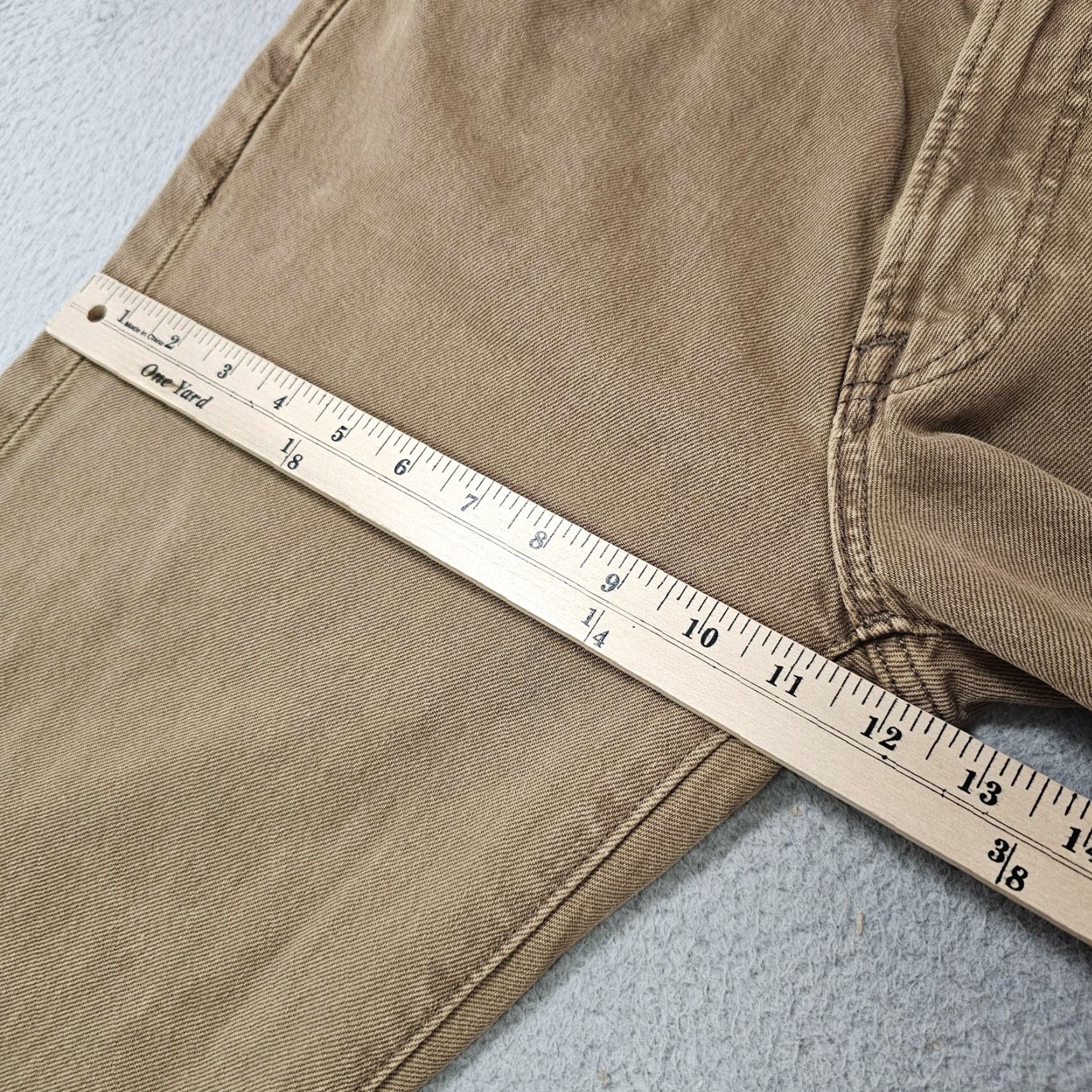 Abercrombie & Fitch VINTAGE Abercrombie & Fitch 90s Loose Jeans Mens 29x30 (Tag 29x32) Beige Straight Denim 5-Pocket Mens Size US 29 - 4 Thumbnail