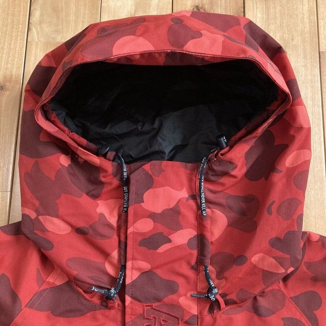 Bape BAPE Red camo hoodie snowboard jacket a bathing ape Size US L / EU 52-54 / 3 - 4 Thumbnail