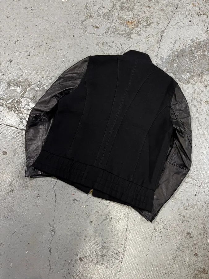 Just Cavalli 2000s Cavalli Black Wool & Leather Multi Zips Jacket Size US M / EU 48-50 / 2 - 6 Thumbnail