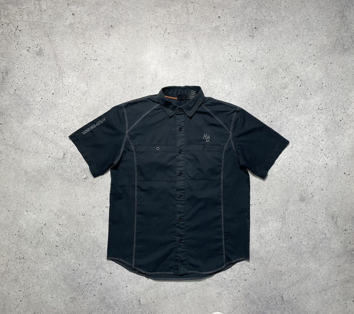 Harley Davidson × Vintage Harley Davidson Vintage Short Sleeve Button Shirt Size US M / EU 48-50 / 2 - 1 Thumbnail