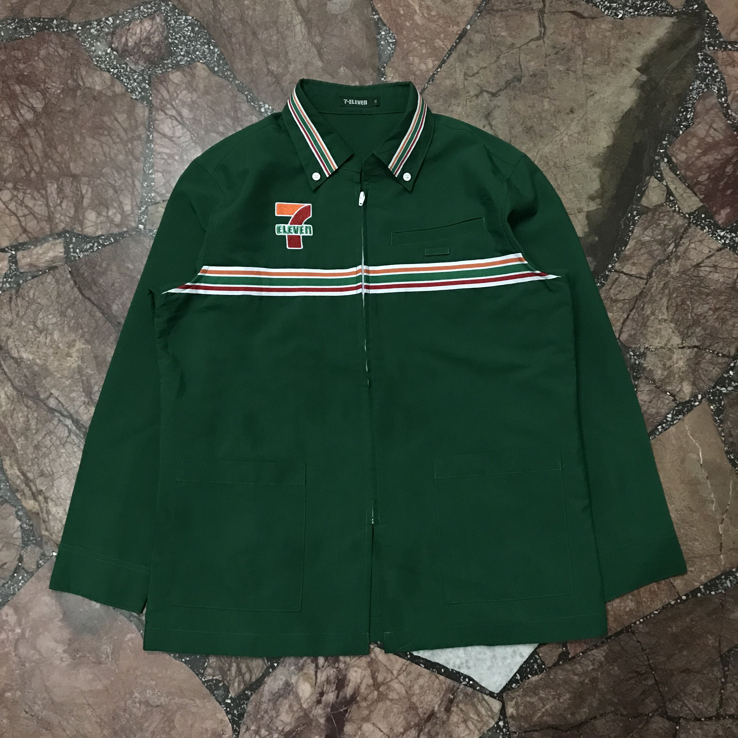 Japanese Brand 7eleven uniform work Japan green design jacket Size US M / EU 48-50 / 2 - 1 Thumbnail