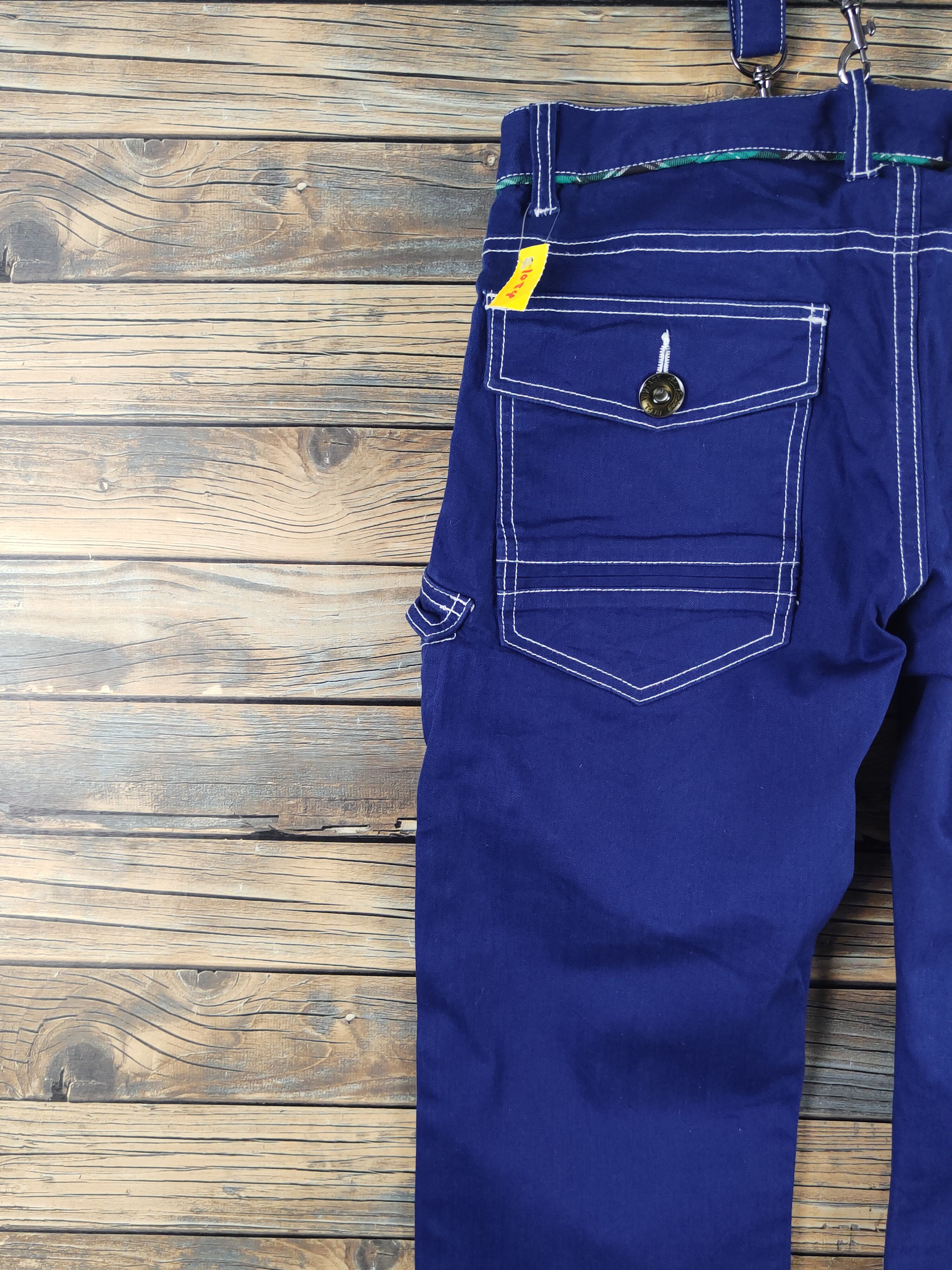 Japanese Brand × Vintage DL Japanese Brand Blue Suspender Pants #1084 Size 32" / US 10 / IT 46 - 13 Thumbnail