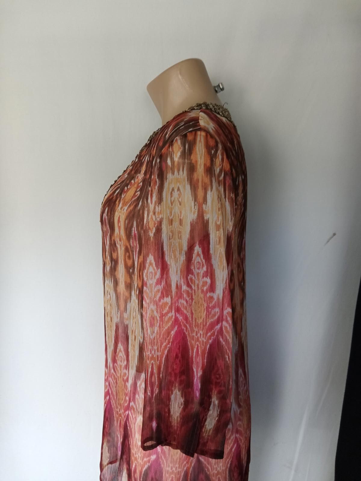 Chicos Chico's Vibrant Beaded Tunic Top Size S / US 4 / IT 40 - 3 Thumbnail