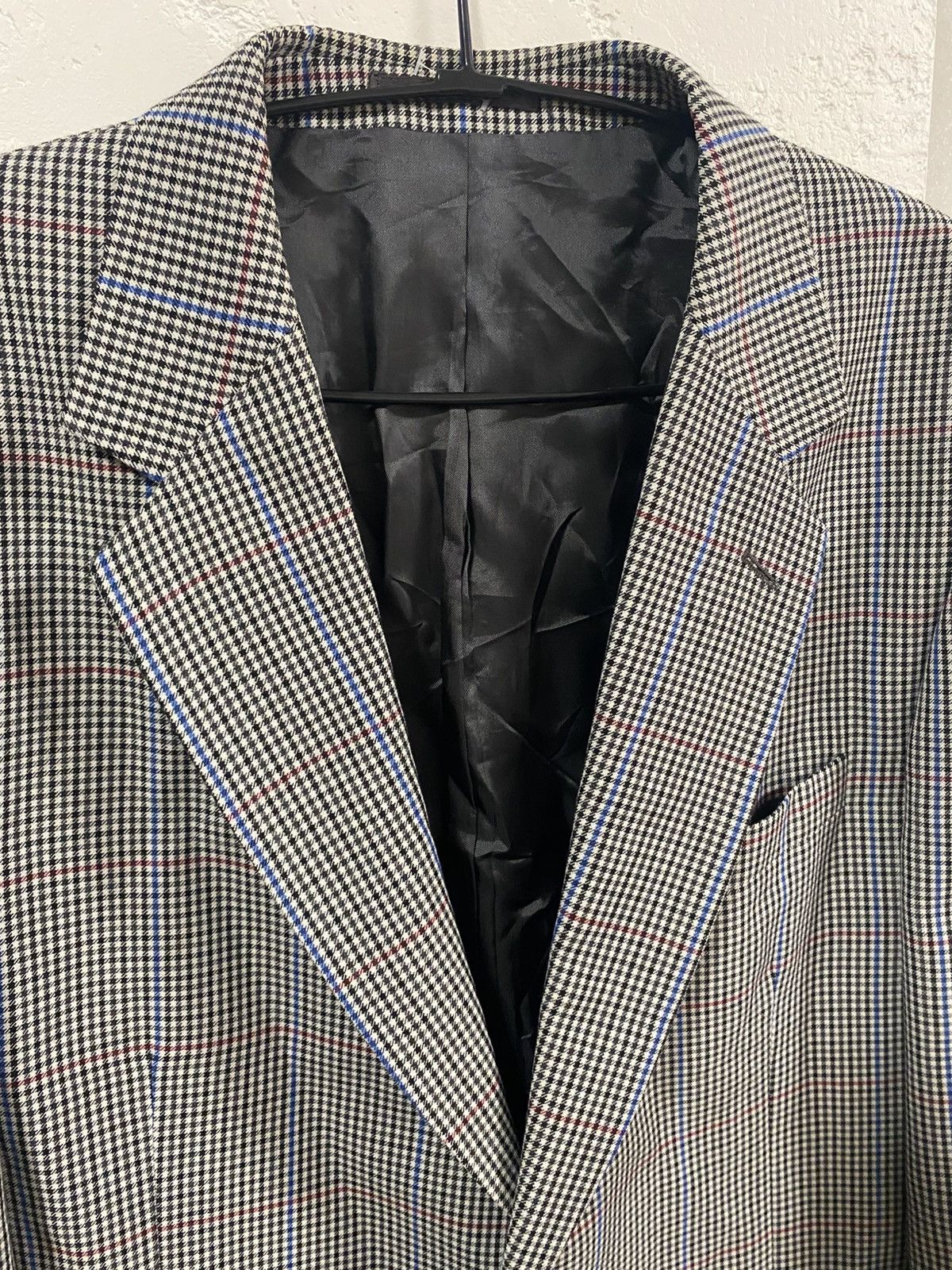 Vintage Brook Taverner Houndstooth Windowpane Blazer Size 44 Euro 56 Size 44R - 2 Thumbnail