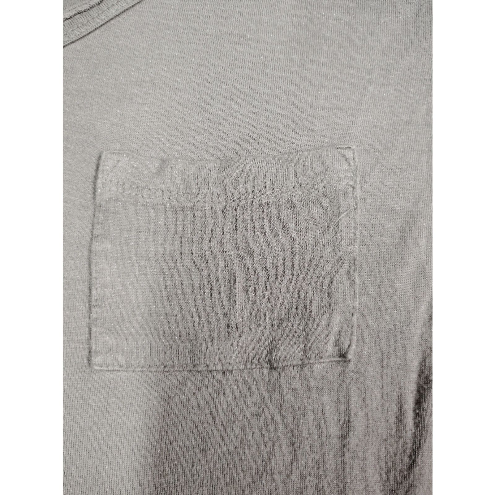 Rock & Republic Rock & Republic Glittery Olive Green Grey VNeck Short Sleeve Size XS / US 0-2 / IT 36-38 - 2 Thumbnail