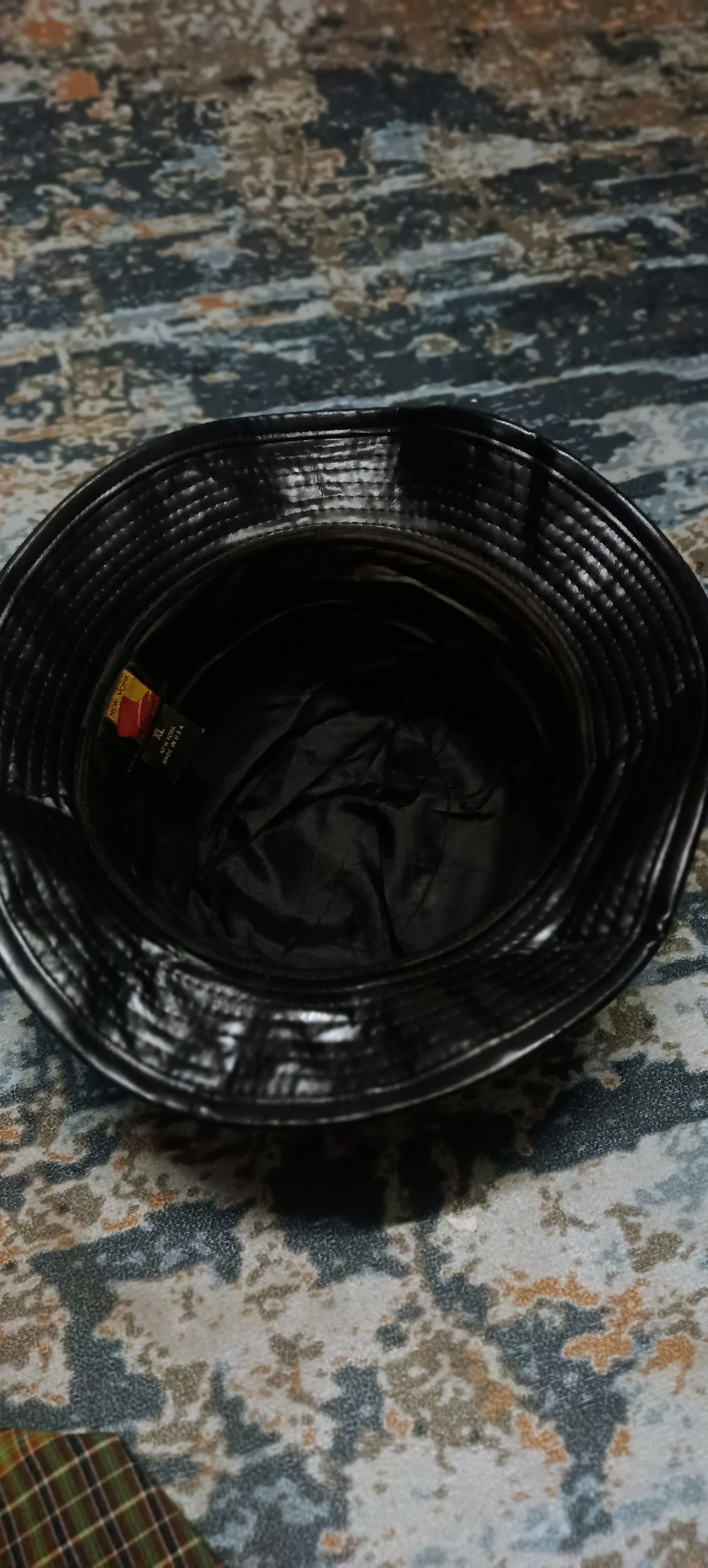 Leather Vintage Bucket Hat New York leather Made In Usa Size ONE SIZE - 6 Thumbnail