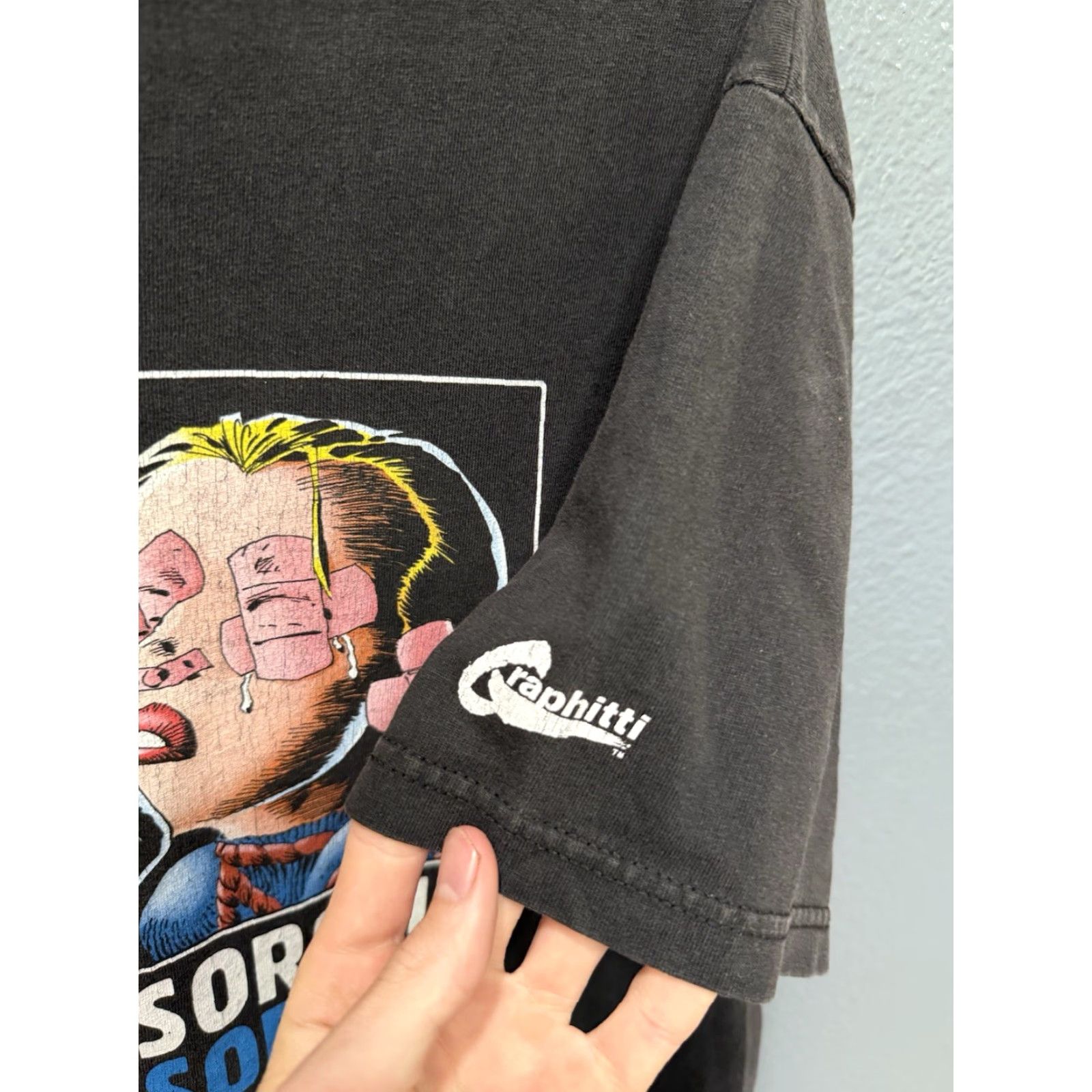 Vintage VINTAGE Frank Miller Fight Censorship Comic Book Defense Fund Tee Large Black Graphic Tee Shirt 1990s Mens Size US L / EU 52-54 / 3 - 4 Thumbnail