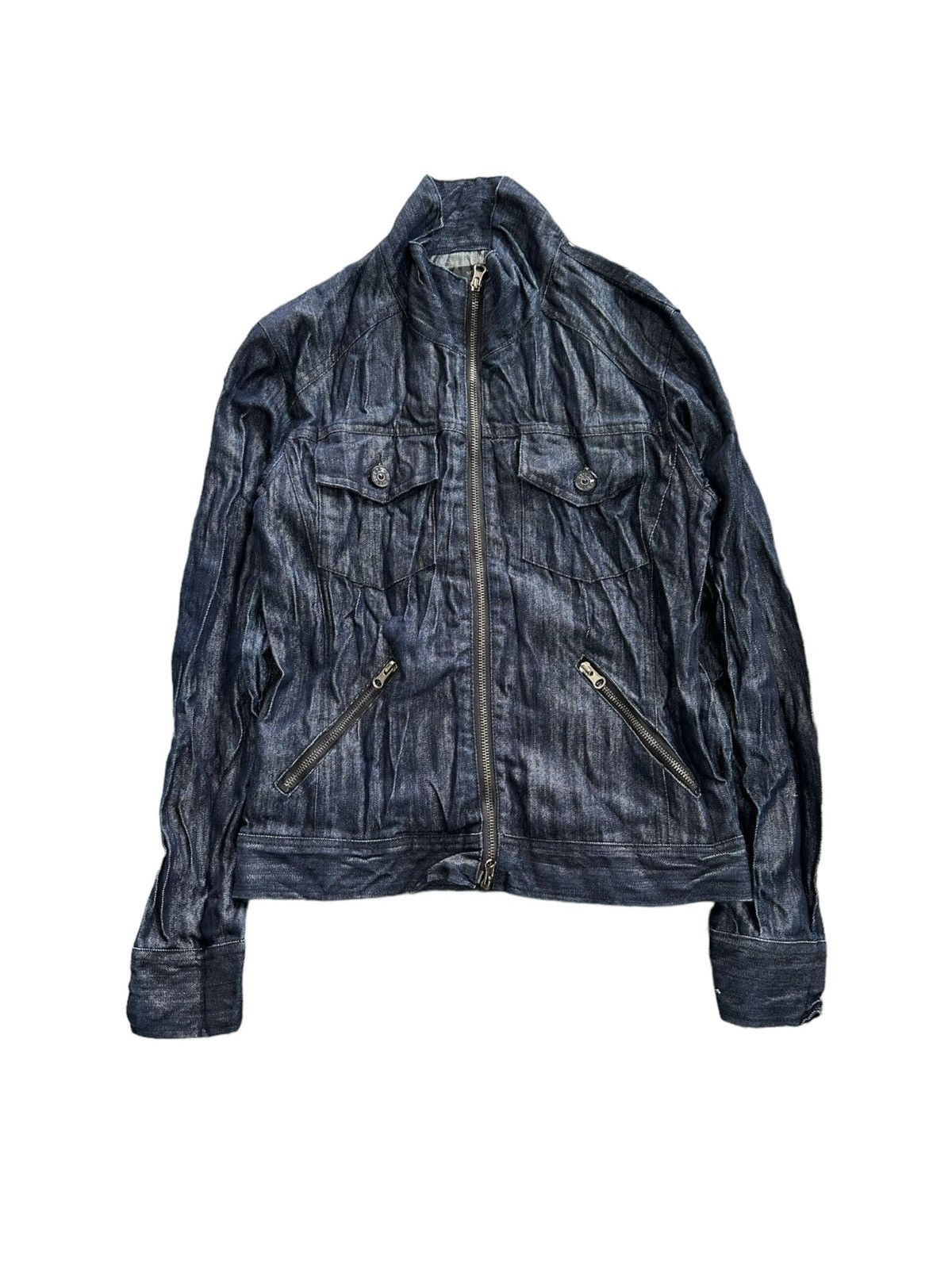 If Six Was Nine 00’s MIDAS 9 blue denim jacket Size US S / EU 44-46 / 1 - 4 Thumbnail