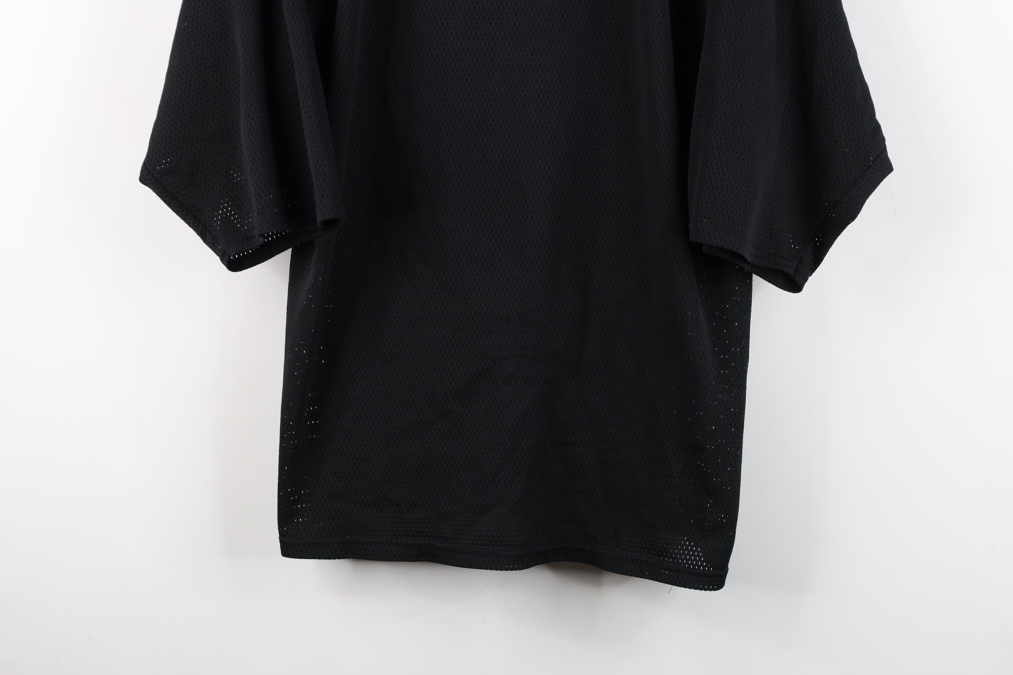 Vintage Vintage 90s Streetwear Block Mesh Football Jersey Black USA Size US L / EU 52-54 / 3 - 3 Thumbnail