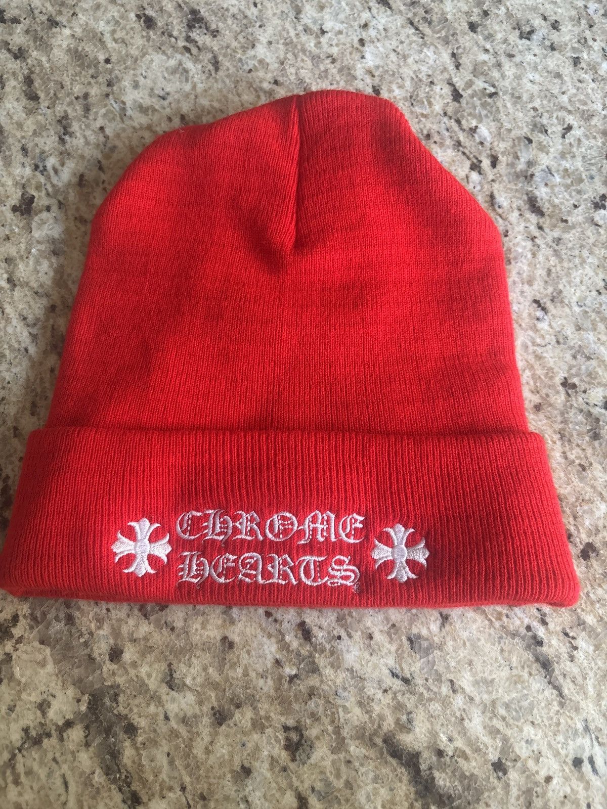Chrome Hearts Chrome Hearts Red Logo Beanie Size ONE SIZE - 1 Thumbnail