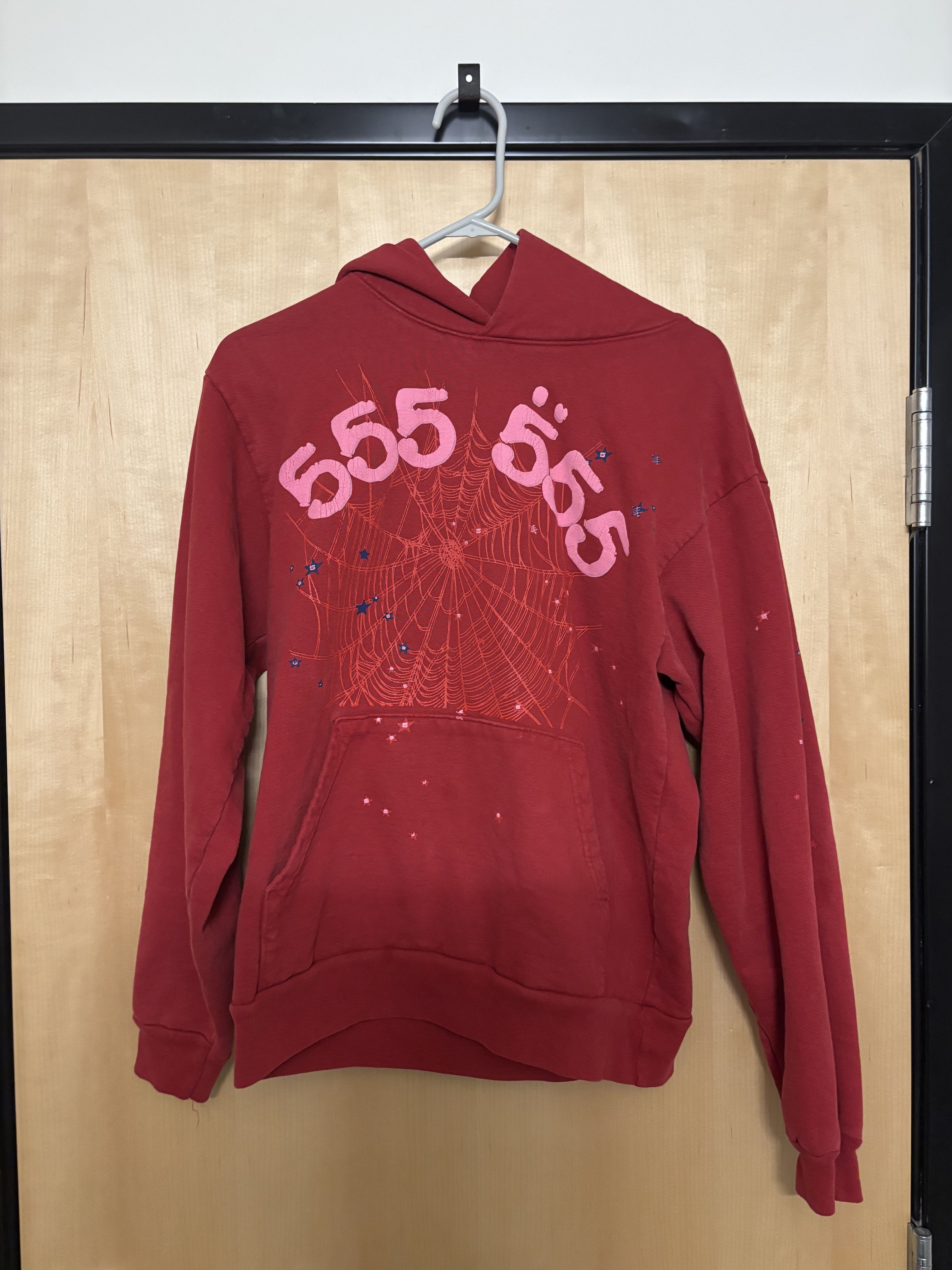 激レアnas ebk着用　sp5der red angel number 555 Sp5der Worldwide Red Angel Number 555 Sweatpants Red Men's