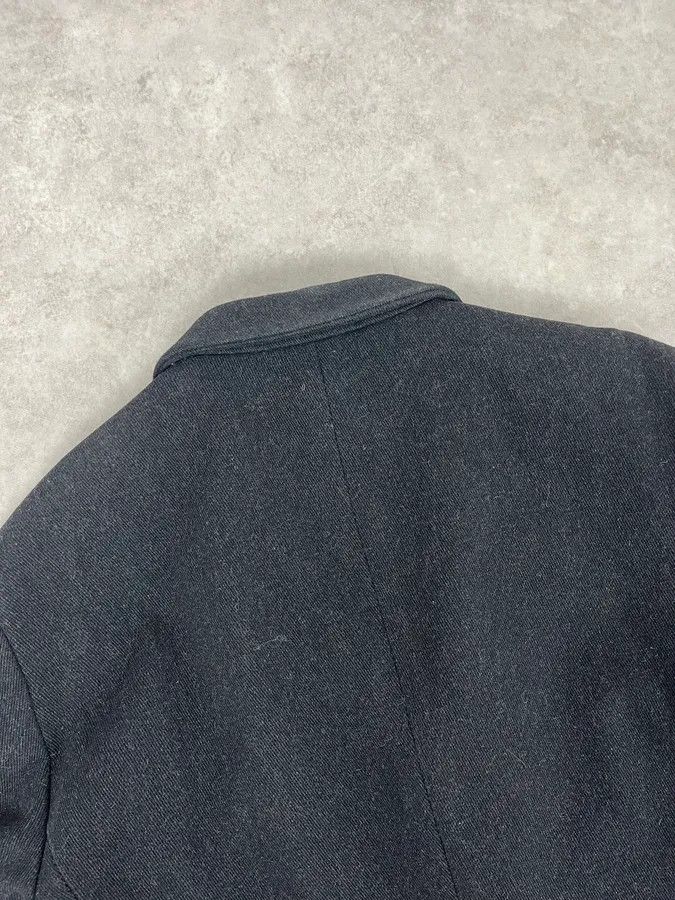 Emporio Armani 1990s Emporio Armani Dark Obscure Wool Long Coat Size US M / EU 48-50 / 2 - 7 Thumbnail