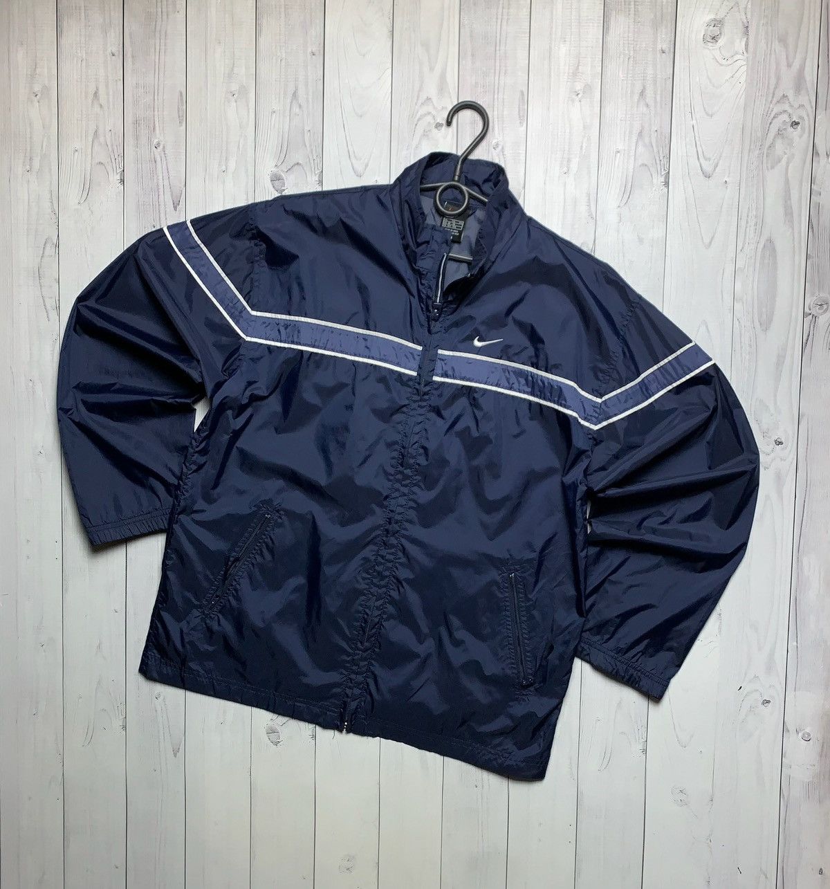 Nike × Vintage Vintage Nike Logo light jacket size S swoosh line Size US S / EU 44-46 / 1 - 1 Thumbnail