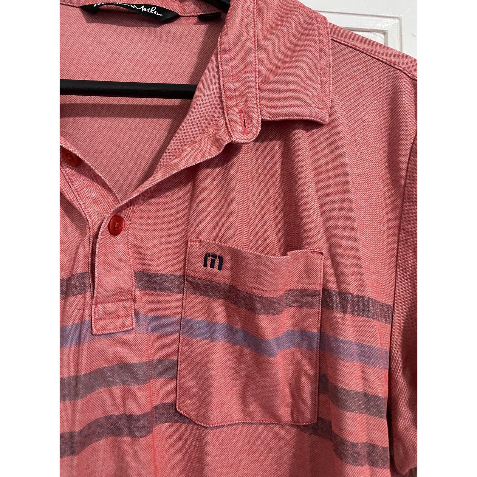 TravisMathew TravisMathew Light/ Dusty Red Golf Polo Men's Size Large Size US L / EU 52-54 / 3 - 2 Thumbnail