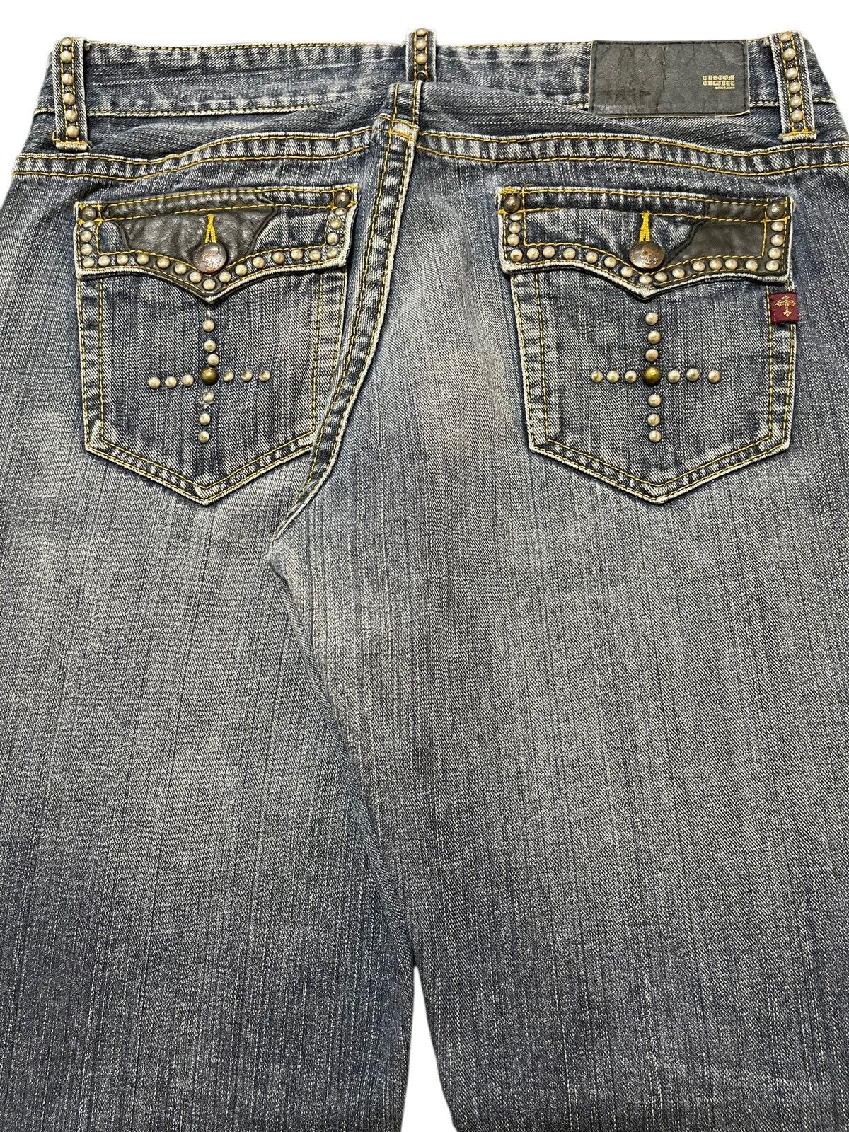 Hysteric Glamour Vintage Japanese Brand Wash Studded Style Baggy Jeans Size US 33 - 6 Thumbnail