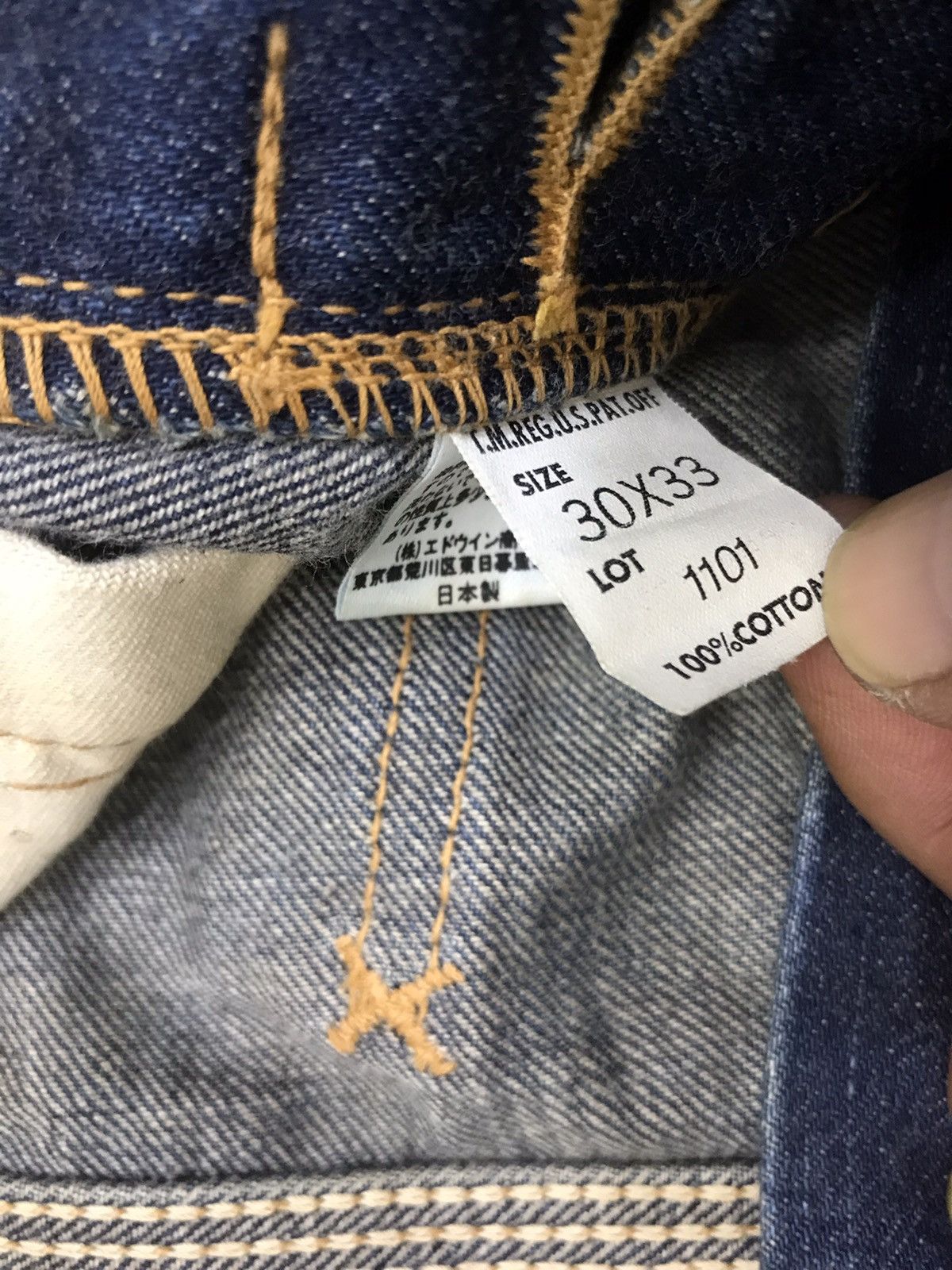 Lee 💥90s Style💥Lee COWBOY Selvedge Cinch Back Faded Denim F127 Size US 29 - 21 Thumbnail