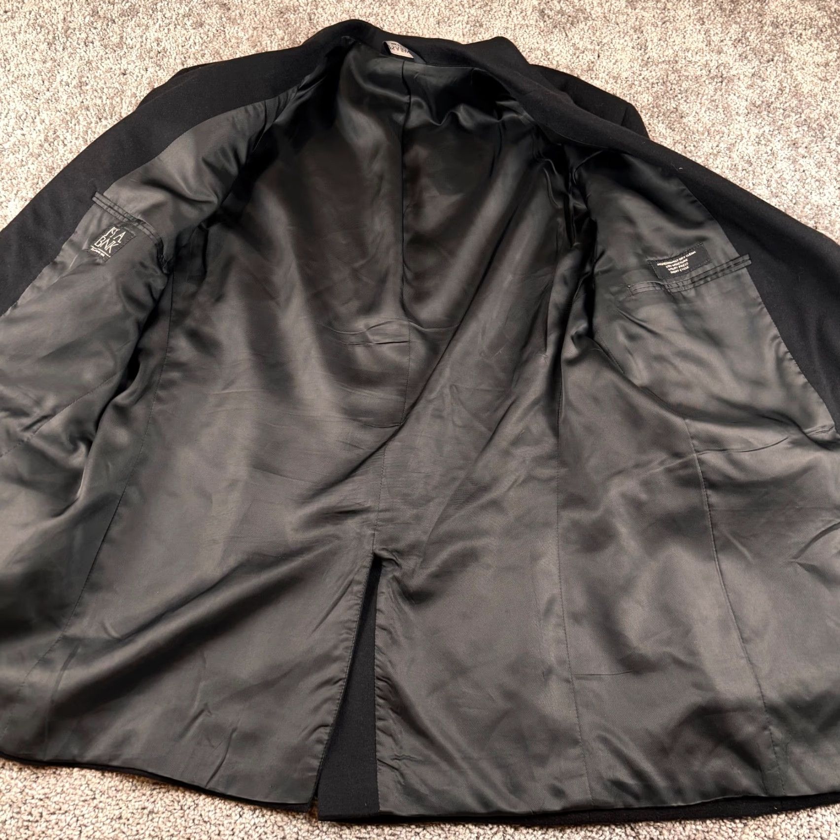 Jos. A. Bank VINTAGE Jos. A. Bank Blazer Mens 44R Black 2 Button 100% Cashmere Dinner Sport Coat Jacket Size 44R - 2 Thumbnail