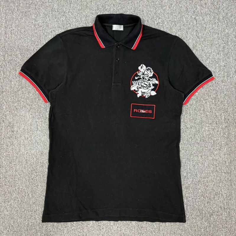 Dior Dior Black Cotton Men's Polo Shirt 0089 Size US M / EU 48-50 / 2 - 1 Thumbnail