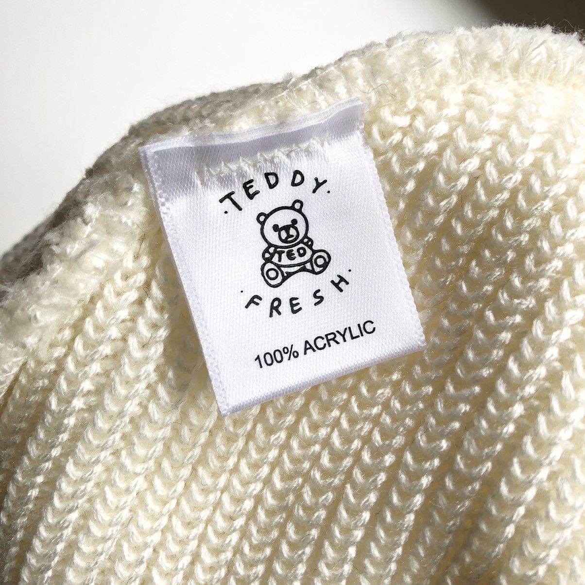 Teddy Fresh Teddy Fresh Beanie LIGHT CREAM Size ONE SIZE - 4 Thumbnail