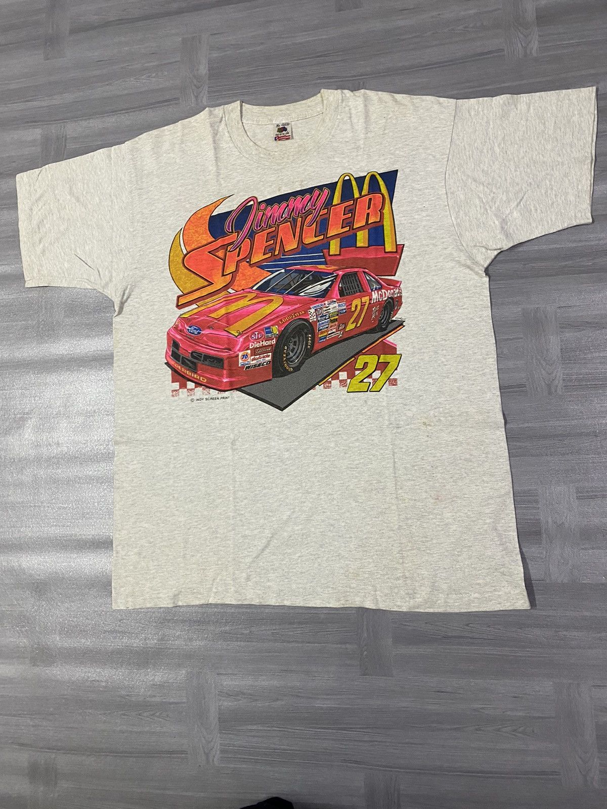 NASCAR Vintage Jimmy Spencer Nascar Size US XL / EU 56 / 4 - 2 Thumbnail