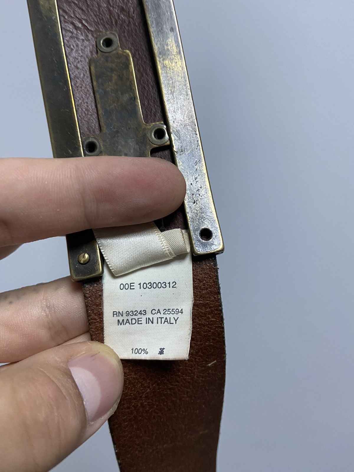 Diesel × Vintage Diesel Belt Vintage 100% Leather Avant Garde Y2K Style Logo Size ONE SIZE - 5 Thumbnail