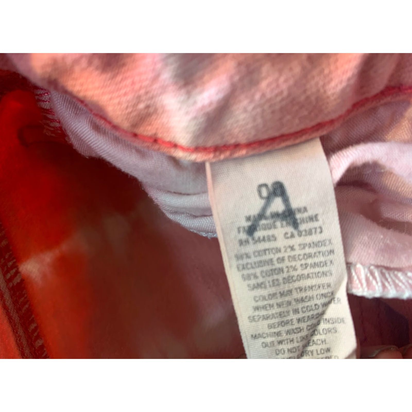 American Eagle Outfitters VINTAGE American Eagle Shorts Pink Womens Size 00 Stretch Tie Dye Look Size 24" / US 00 / IT 34 - 5 Thumbnail