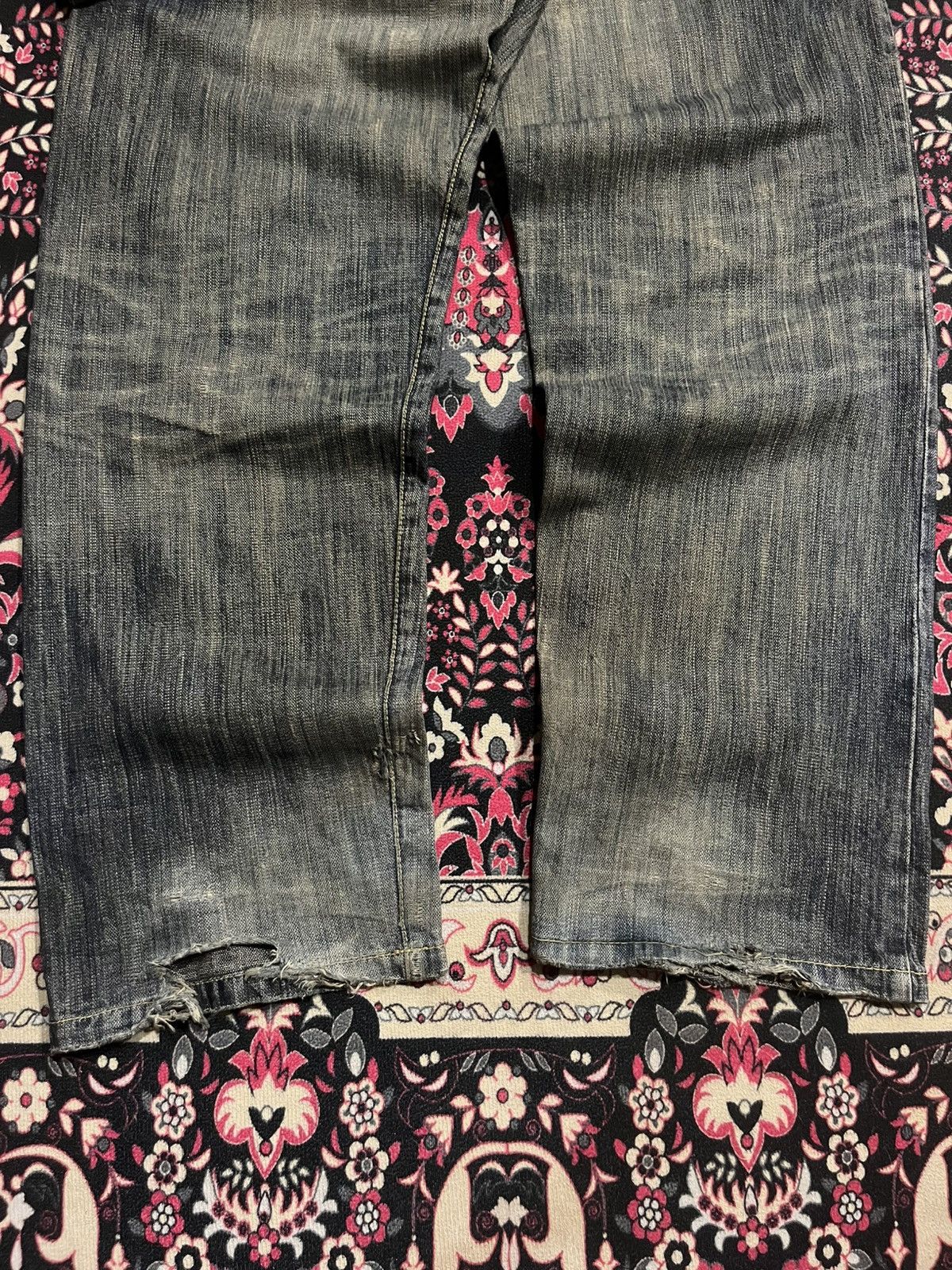 MasterPiece ⚡️Destroy⚡️Masterpiece Tactical Cargo Trashed Double Knee Jean Size US 33 - 11 Thumbnail