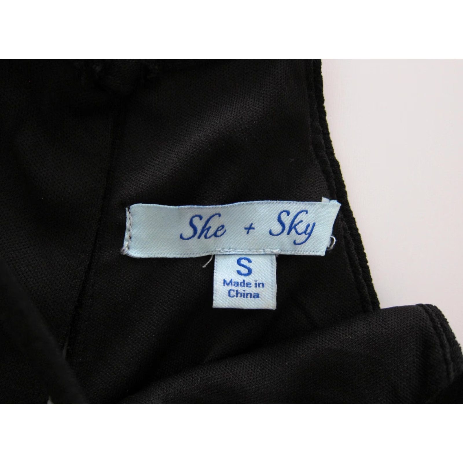 Vintage She + Sky Black Romper Women’s Size Small Jumper" Size S / US 4 / IT 40 - 3 Thumbnail