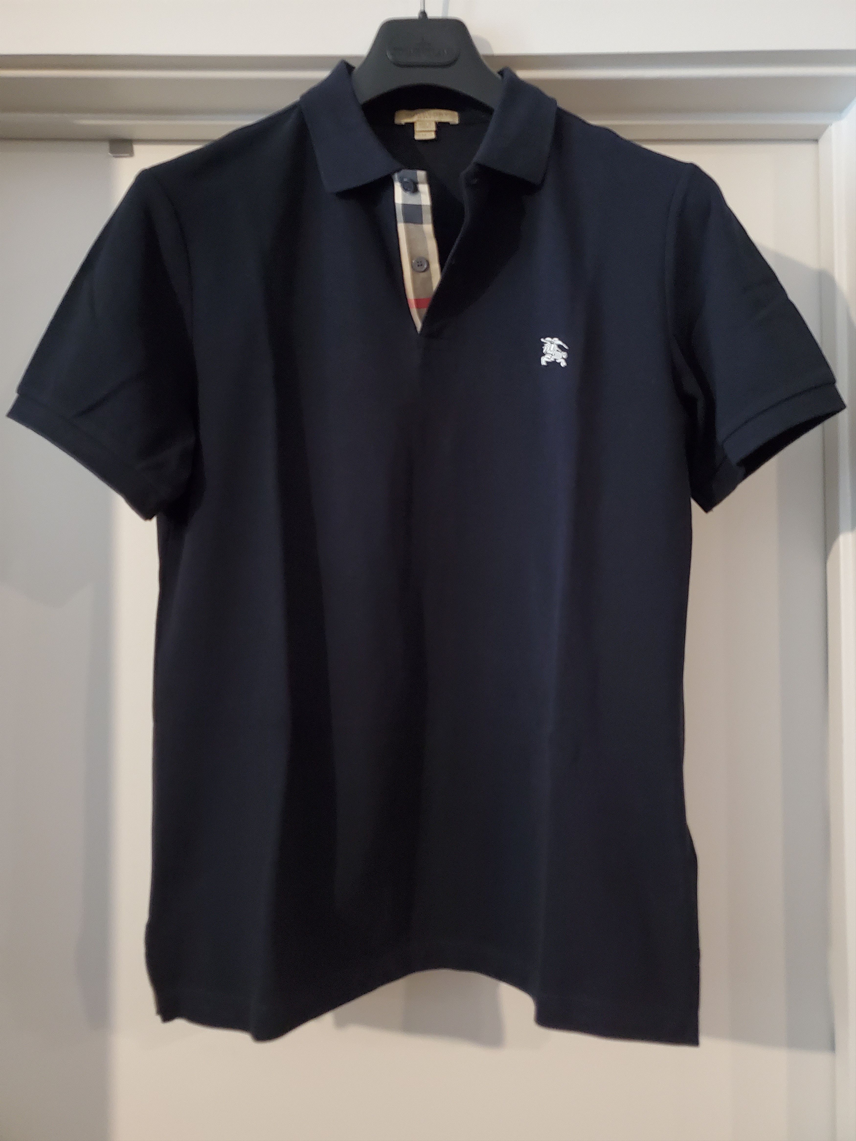 Burberry Embroidered Polo Shirt Sz M