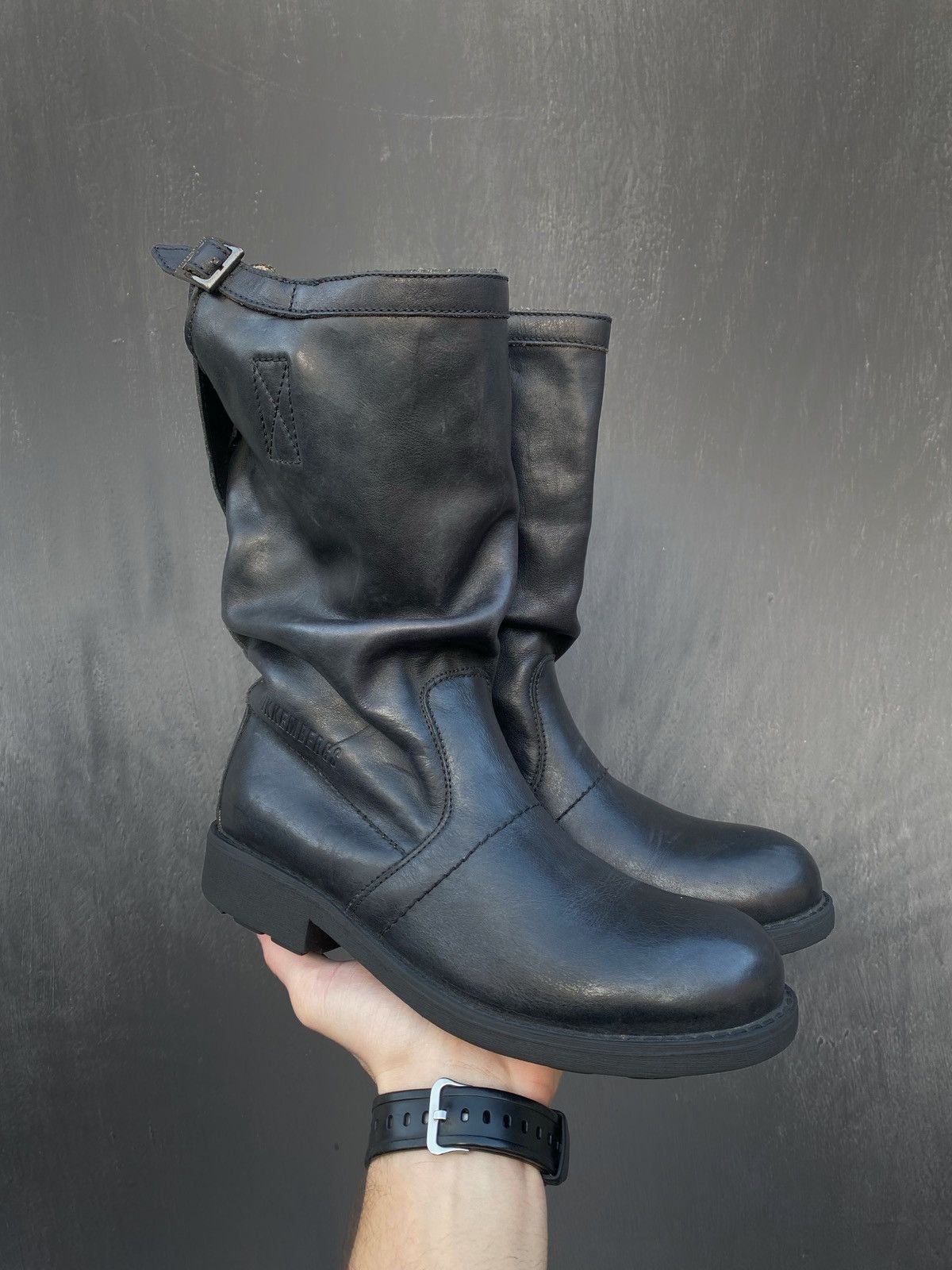 Dirk Bikkembergs × Vintage Bikkembergs Vintage High Leather Boots 37 made italy Size US 7 / IT 37 - 2 Thumbnail
