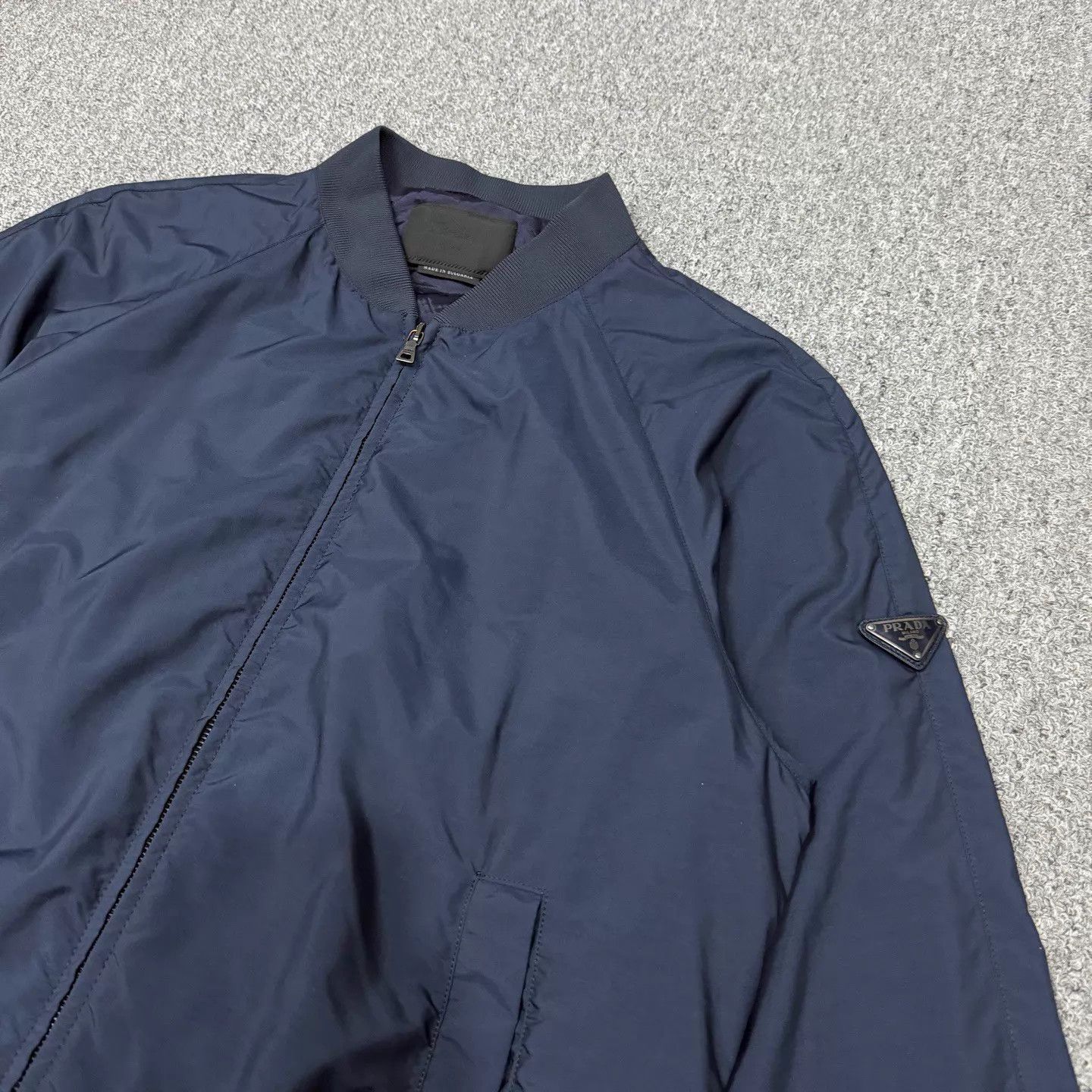 Prada Prada Navy Blue Triangle Logo Jacket Size 50 Size US M / EU 48-50 / 2 - 3 Thumbnail