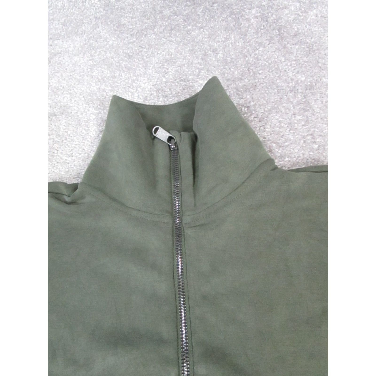 Athleta Athleta Sweater Womens XS Green Mock Neck Long Sleeve Pullover Regular Fleece Polyester Size XS / US 0-2 / IT 36-38 - 2 Thumbnail