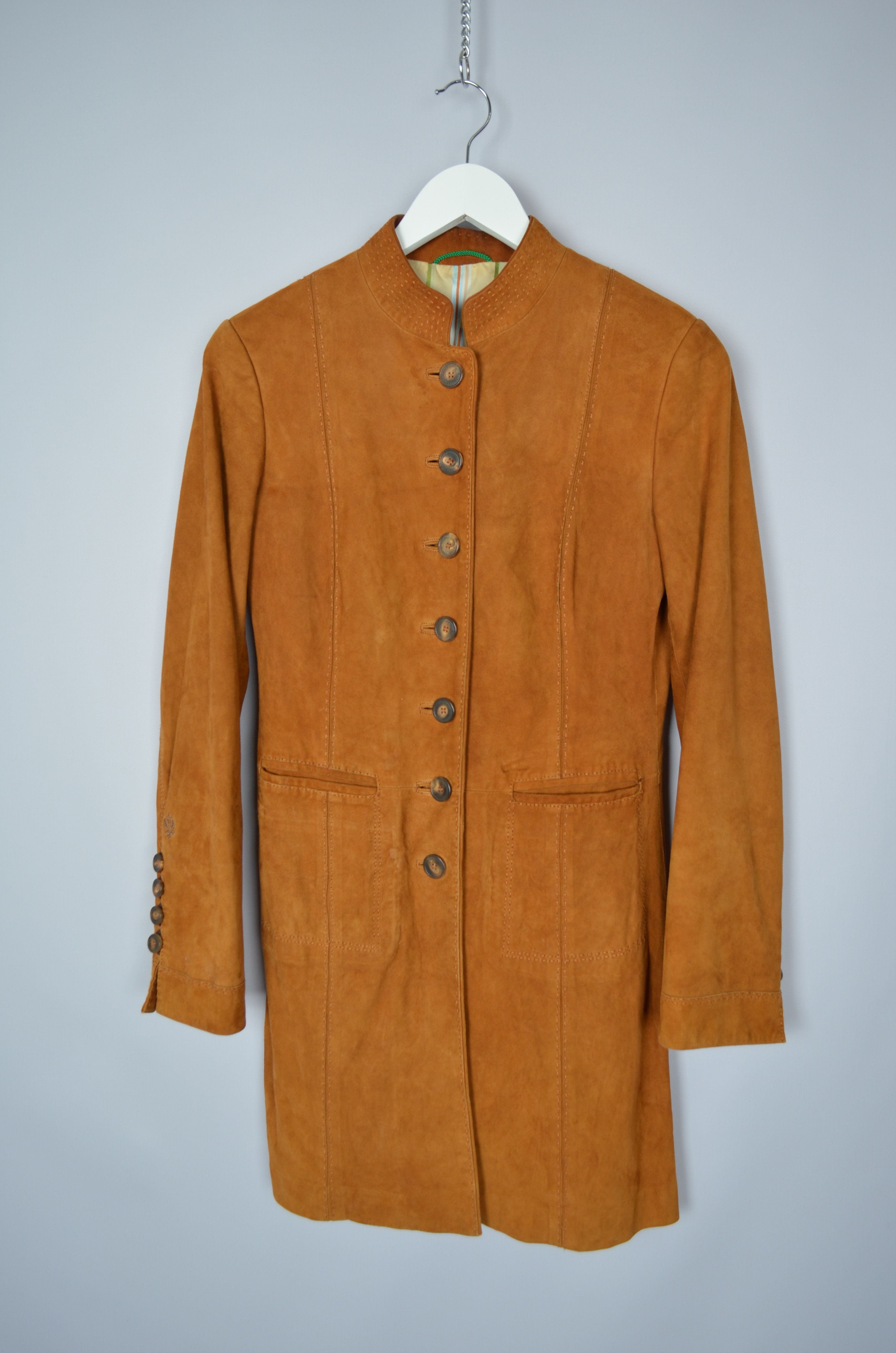 Designer Kleider Habsburg Manufaktur Lambskin Suede Brown Jacket US8 Size M / US 6-8 / IT 42-44 - 1 Thumbnail