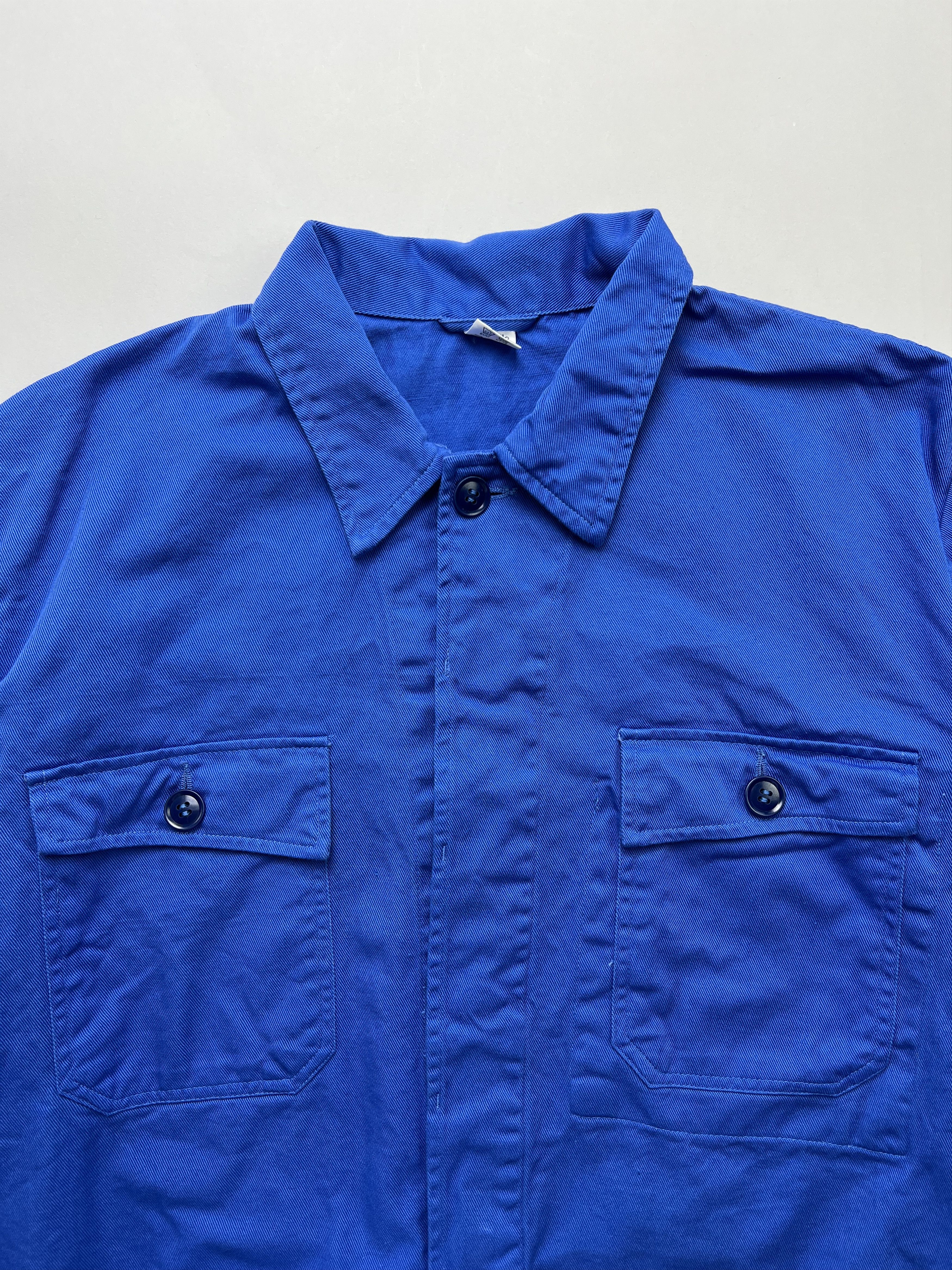 Vintage French Work Short Jacket Vintage Bleu De Travail Size US M / EU 48-50 / 2 - 2 Thumbnail