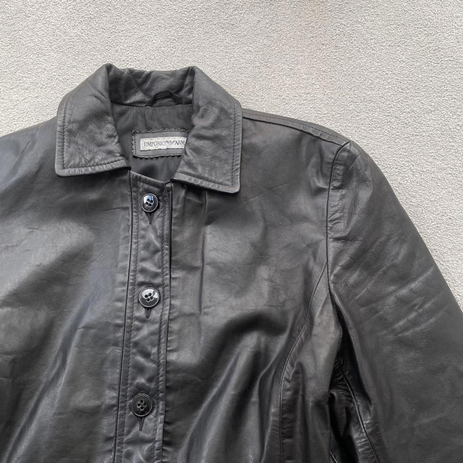 Emporio Armani Emporio Armani Calf Leather Trench Coat Overcoat Jacket Size M / US 6-8 / IT 42-44 - 2 Thumbnail