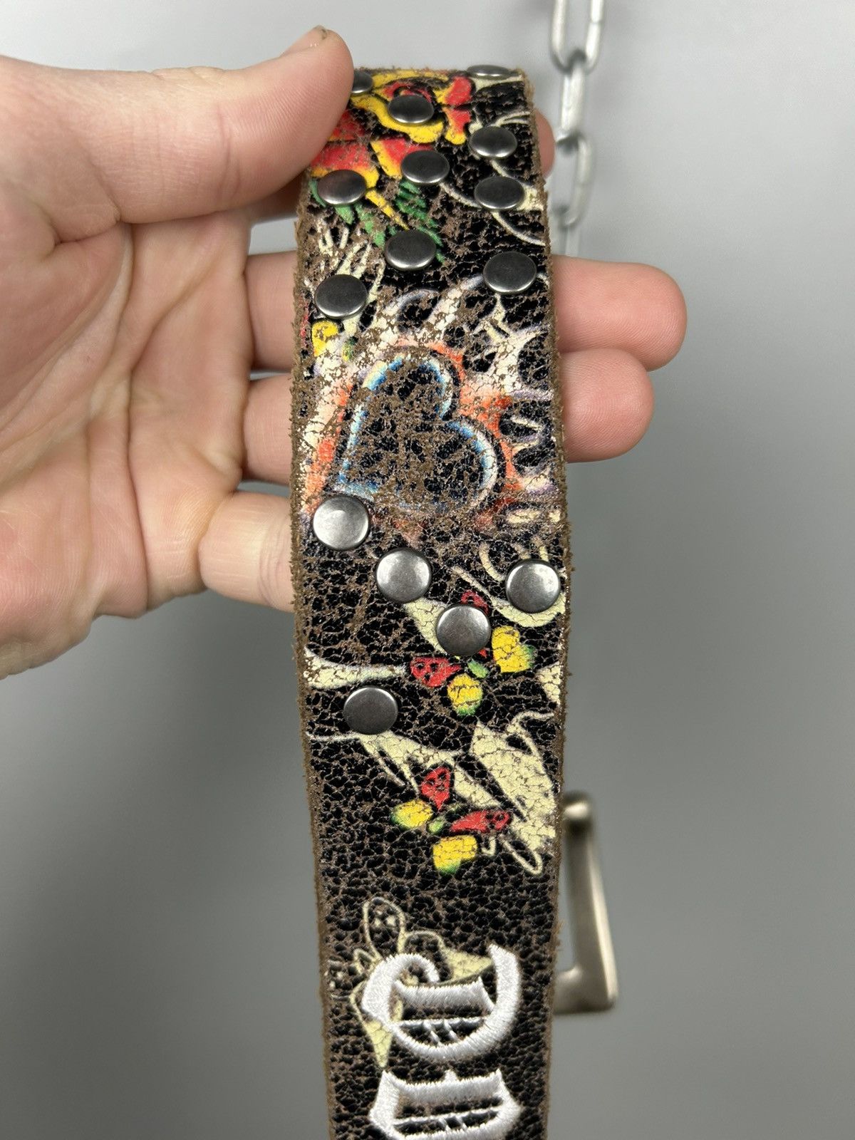 Christian Audigier × Ed Hardy × Vintage Vintage Ed Hardy By Christian Audigier Tattoowear Belt Size ONE SIZE - 10 Thumbnail