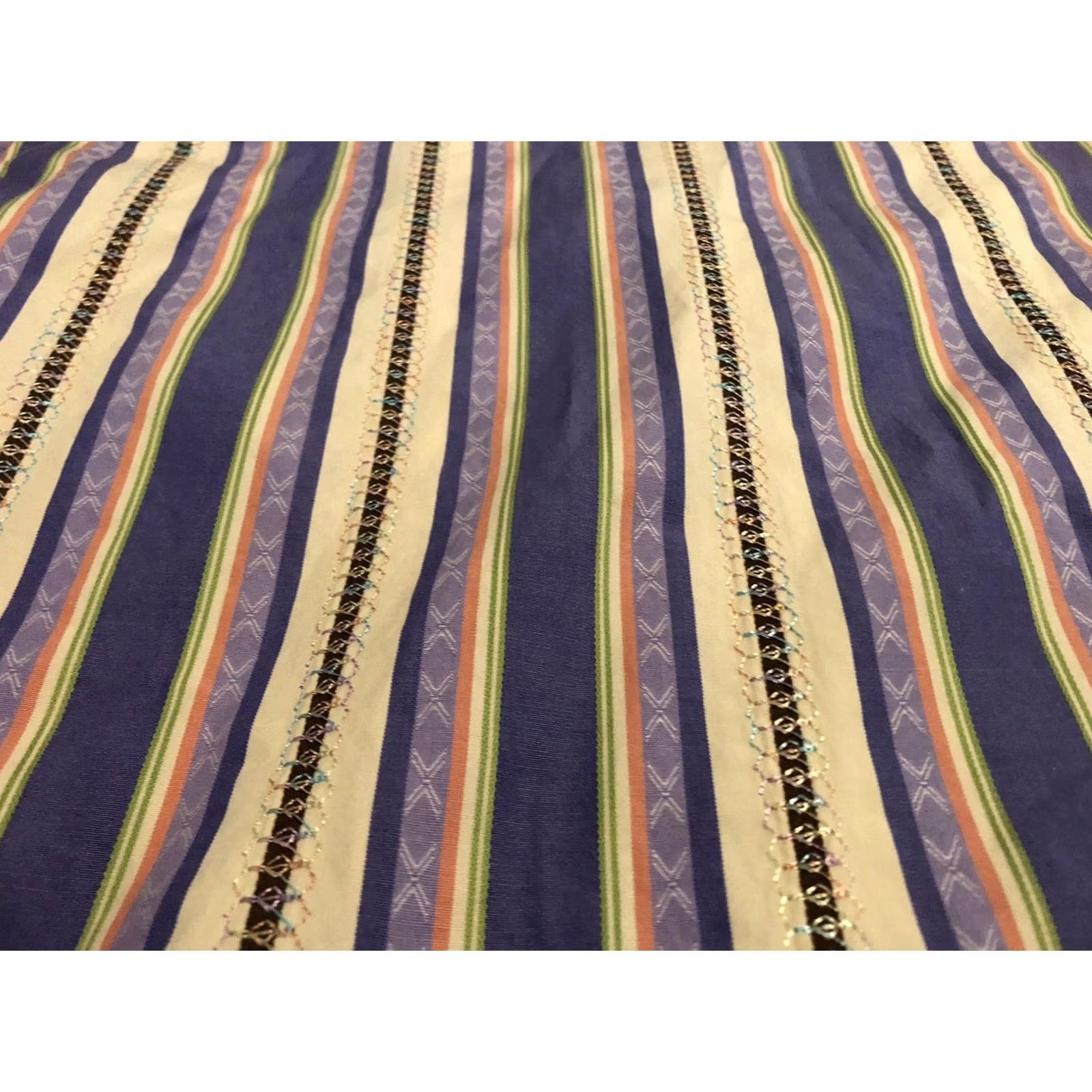 Robert Graham Robert Graham Striped Embroidered Long Sleeve Shirt Mens XL Multicolor, Button-Up, Cotton, Jeans, Button, Regular, Dress Shirt Size US XL / EU 56 / 4 - 2 Thumbnail