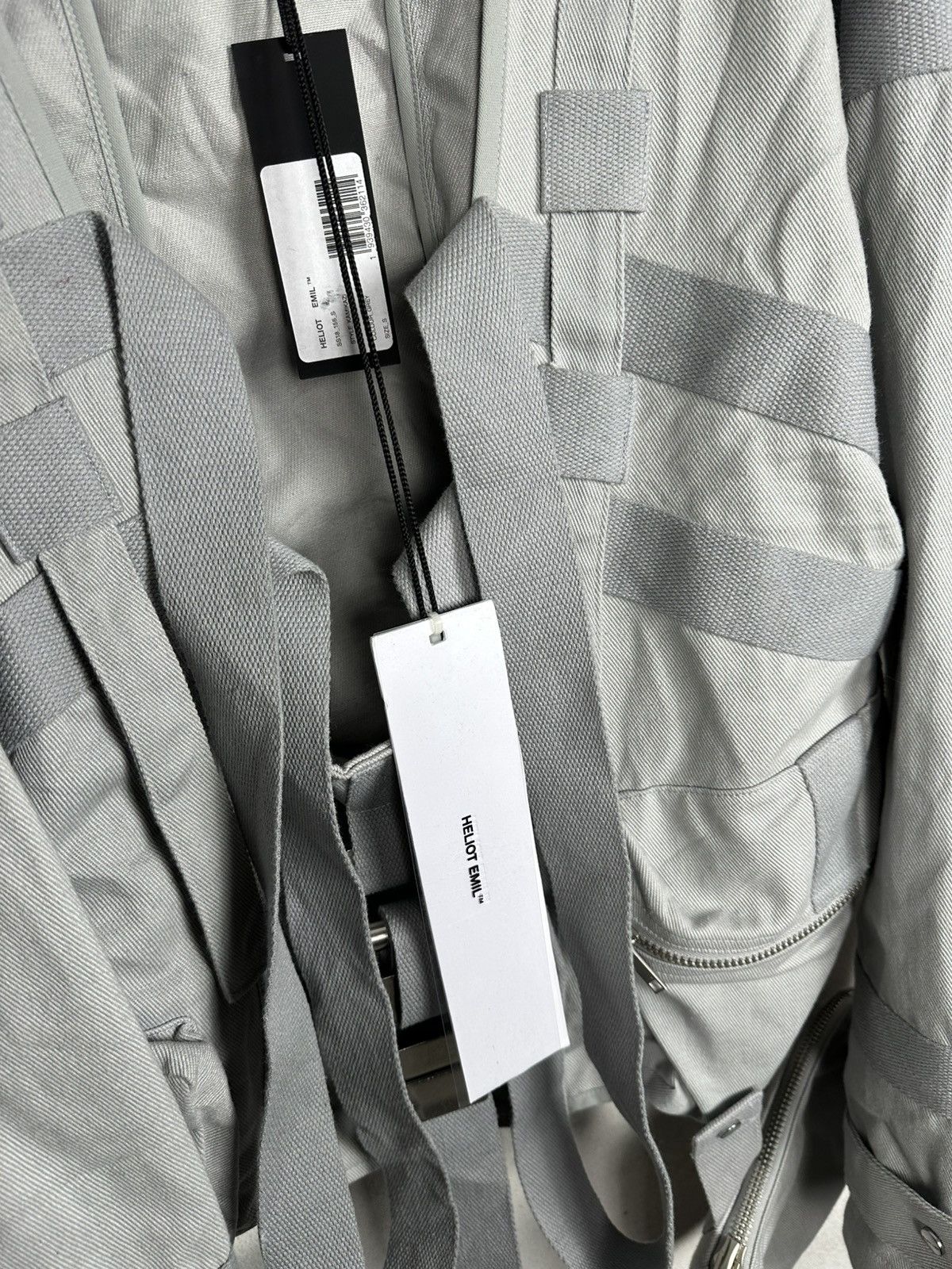 Heliot Emil Heliot Emil SS18 Kamikaze Grey Bomber Jacket Bondage Size US S / EU 44-46 / 1 - 6 Thumbnail