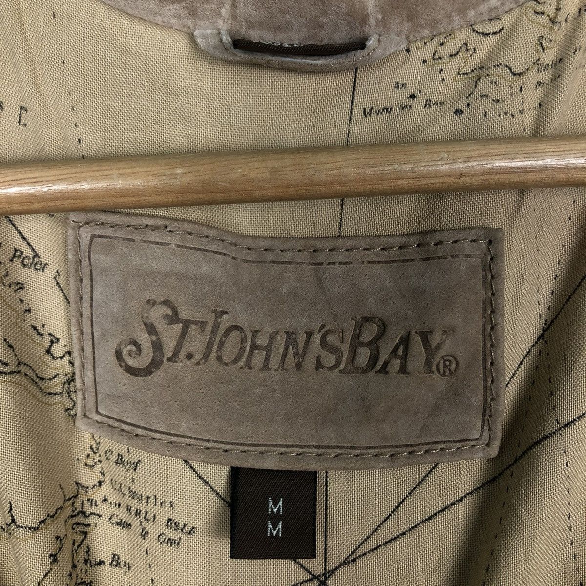Genuine Leather 🔥90’s Vintage Genuine Leather Jacket St John Bay Map Lining Size US M / EU 48-50 / 2 - 14 Thumbnail