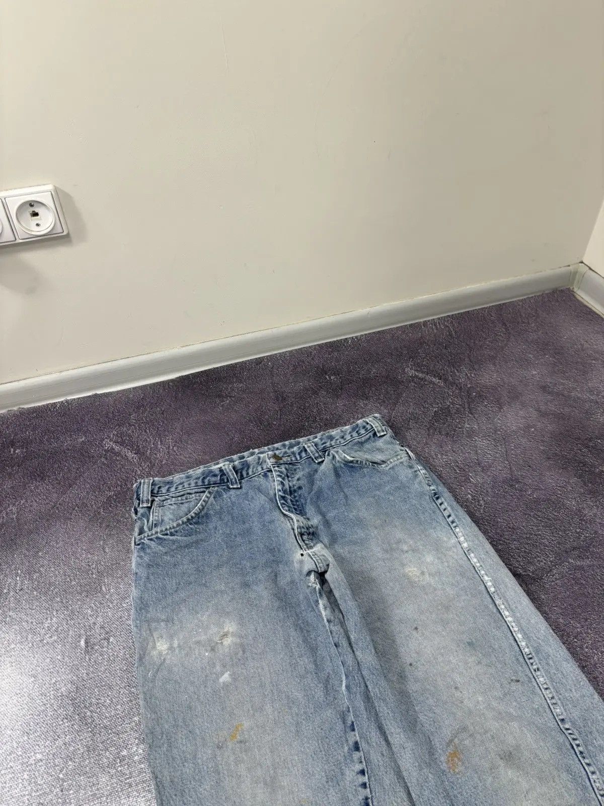 Dickies × Vintage Vintage 90s Dickies Flame Resistant USA Denim Baggy Jeans Size US 36 / EU 52 - 9 Thumbnail
