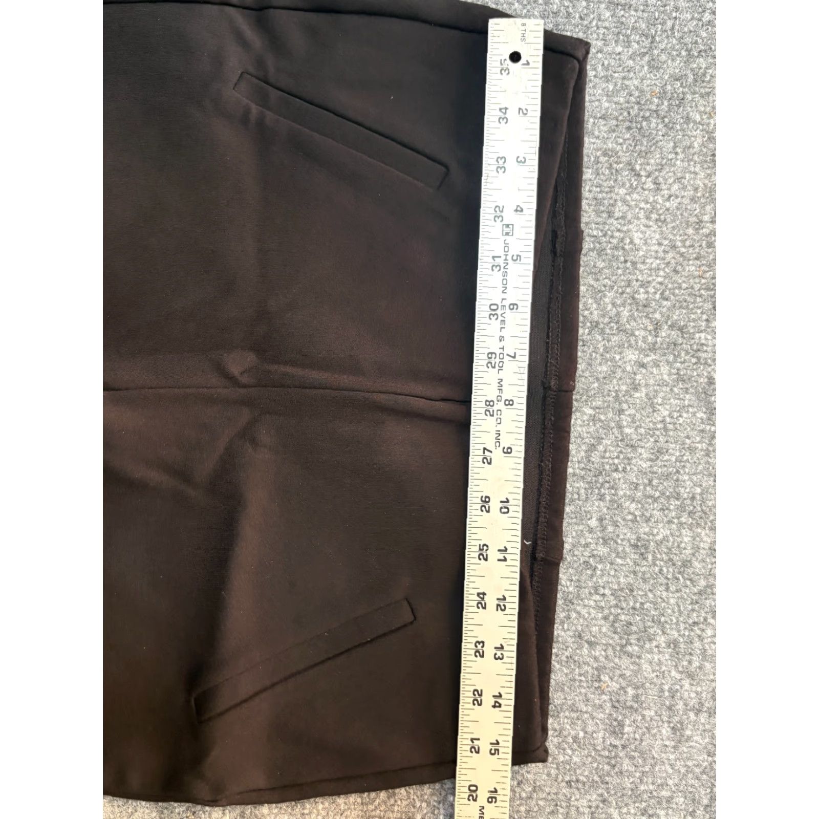 Vintage Chico's Pants Women Size 6 Black Stretch Waist Rayon Blend Straight Leg Ankle Size 28" / US 6 / IT 42 - 2 Thumbnail